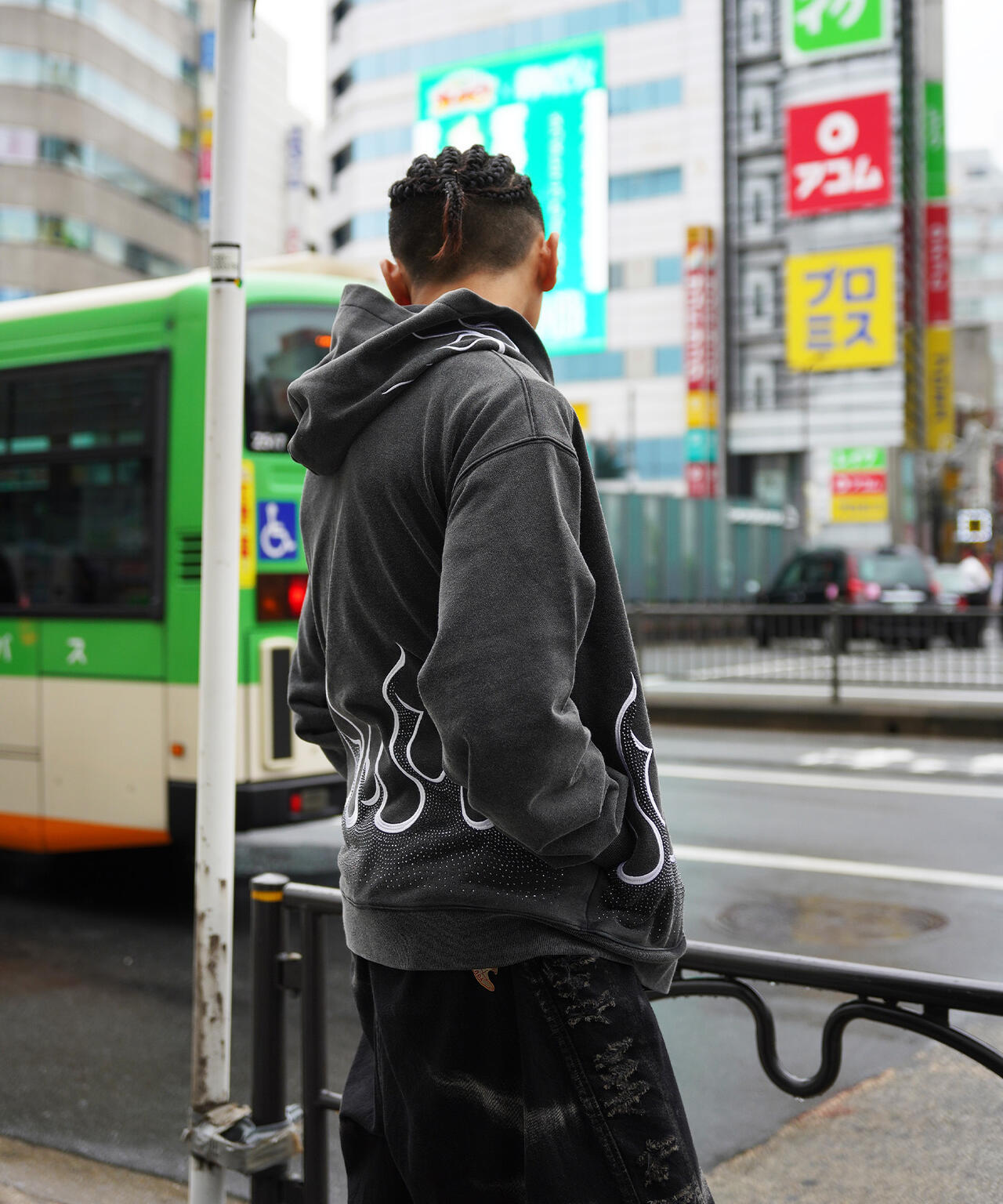 SUPPLIER【LHP WEB限定】FIRE PATTERN RHINESTONE ZIP