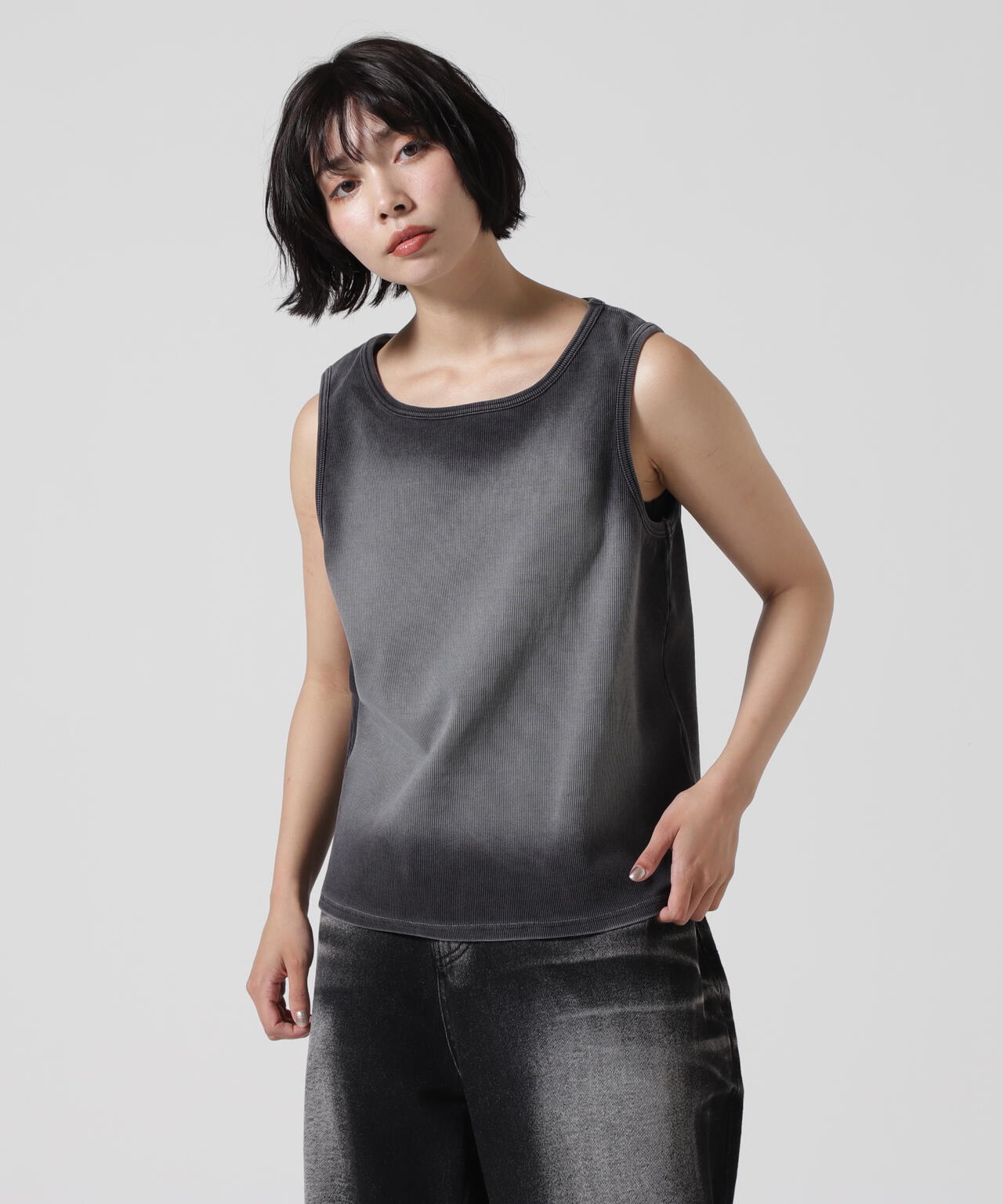 BLR/ビーエルアール/HIGH-TENSION GRADATION WASHING SLEEVELESS