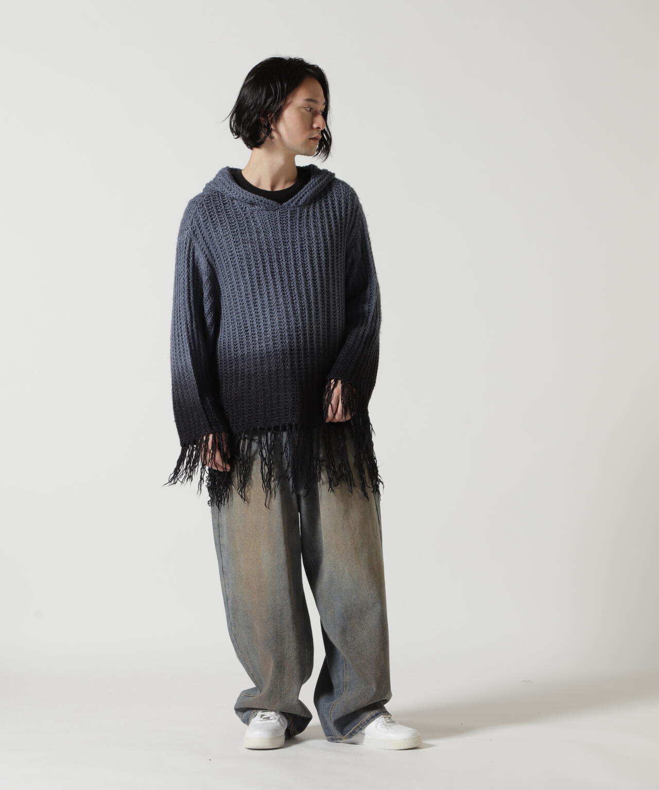 DankeSchon/ダンケシェーン/GRADATION KNIT HOODIE
