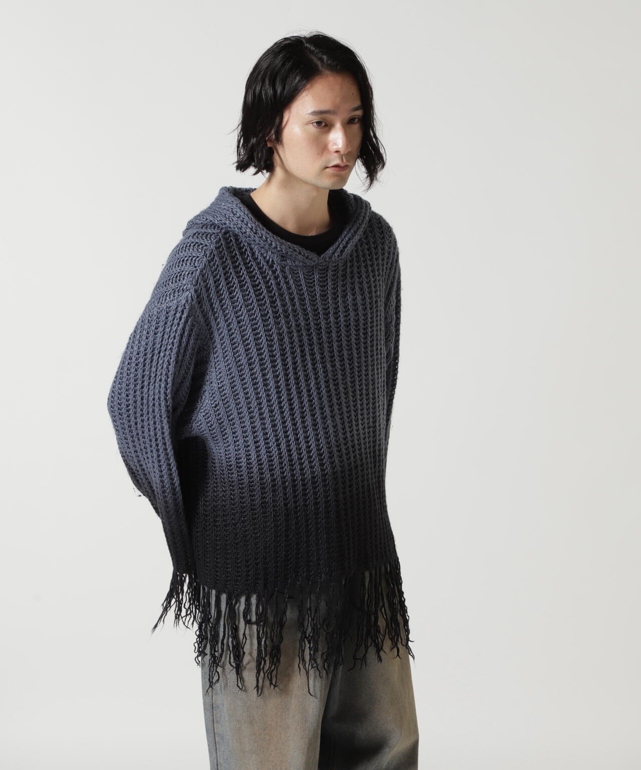 DankeSchon/ダンケシェーン/GRADATION KNIT HOODIE