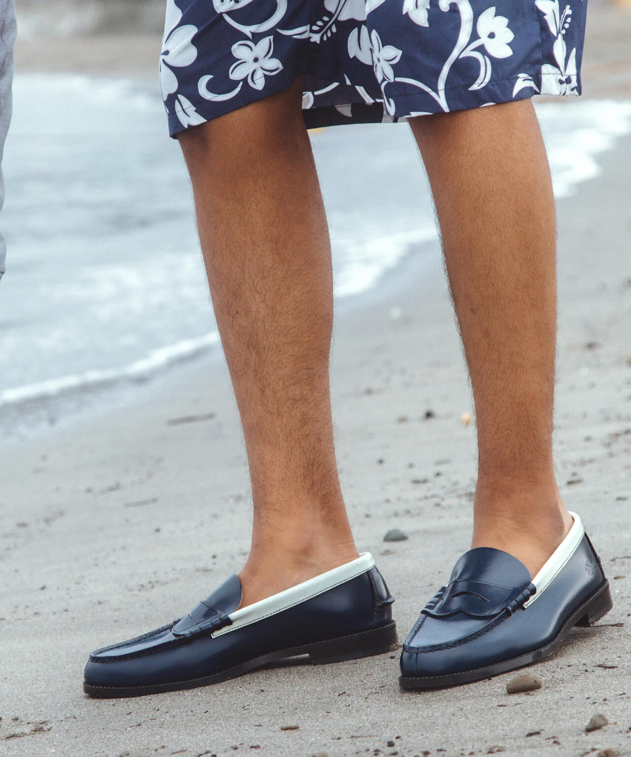 The Kenford Fineshoes/ケンフォードファインシューズ/COIN LOAFERS NAVY×WHITE