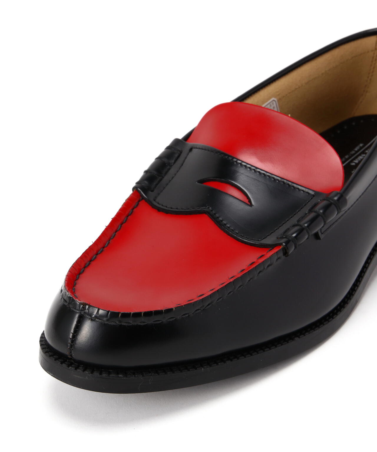 The Kenford Fineshoes/ケンフォードファインシューズ/COIN LOAFERS BLACK×RED