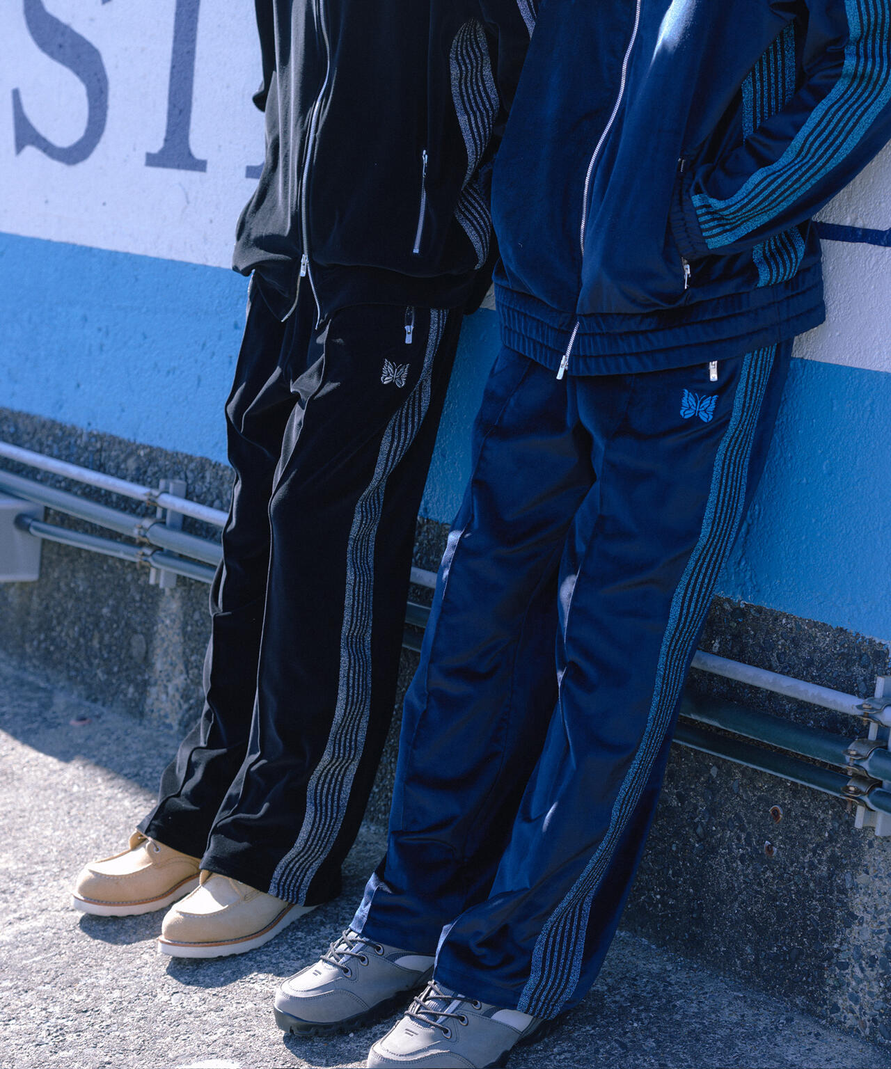 NEEDLES/ニードルズ/【LHP EXCLUSIVE】TRACK PANT - C/PE VELOUR（BLACK）