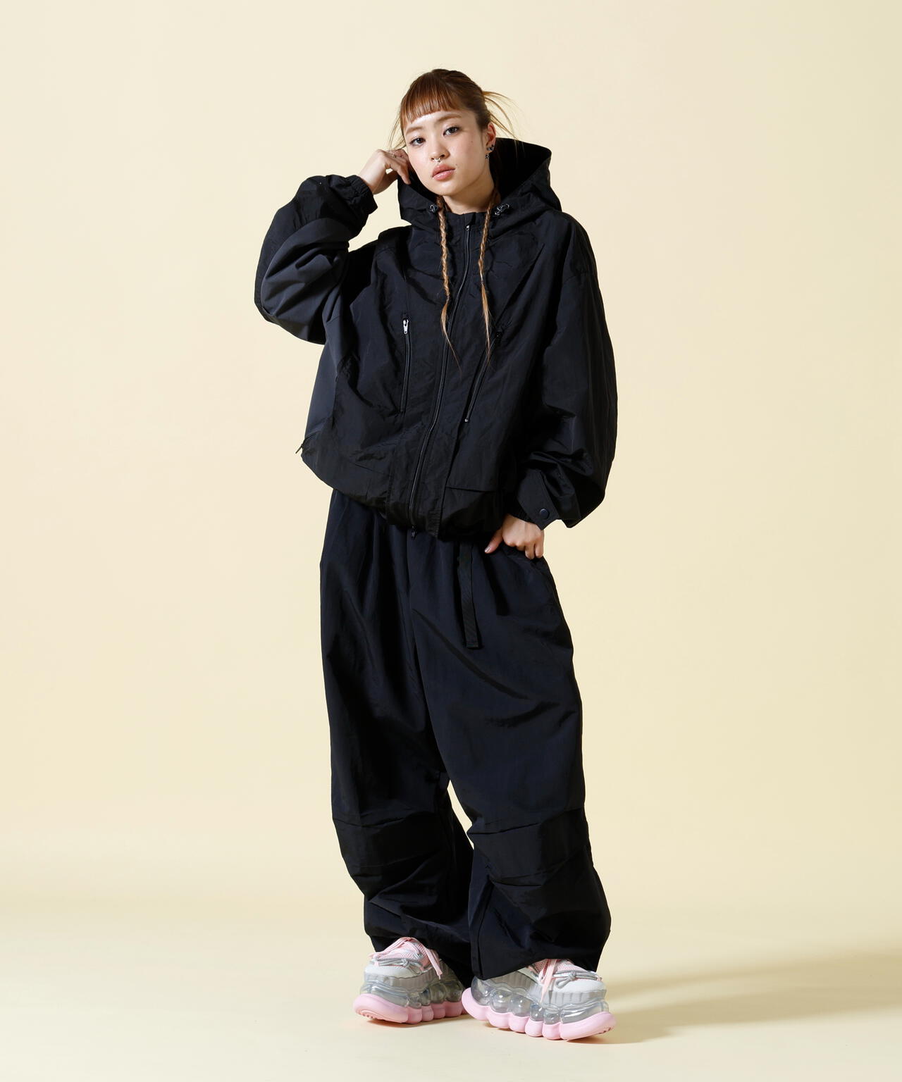 SIS/エスアイエス/Nylon Loose Pants