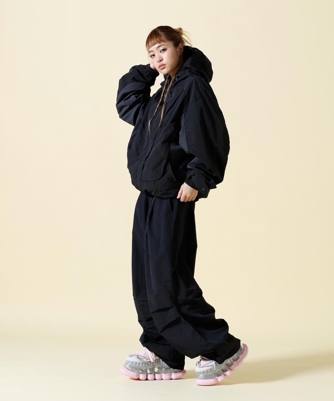 SIS/エスアイエス/Nylon Loose Pants
