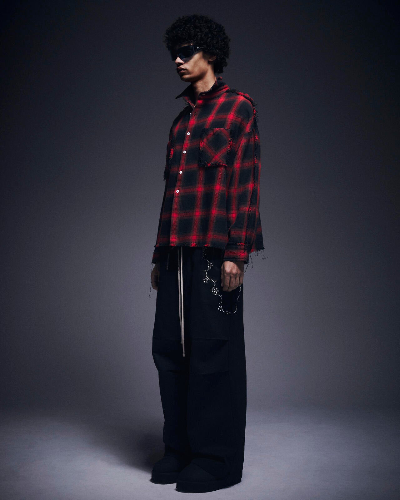 DankeSchon/ダンケシェーン/FLANNEL DAMAGE SHIRTS OMBRE