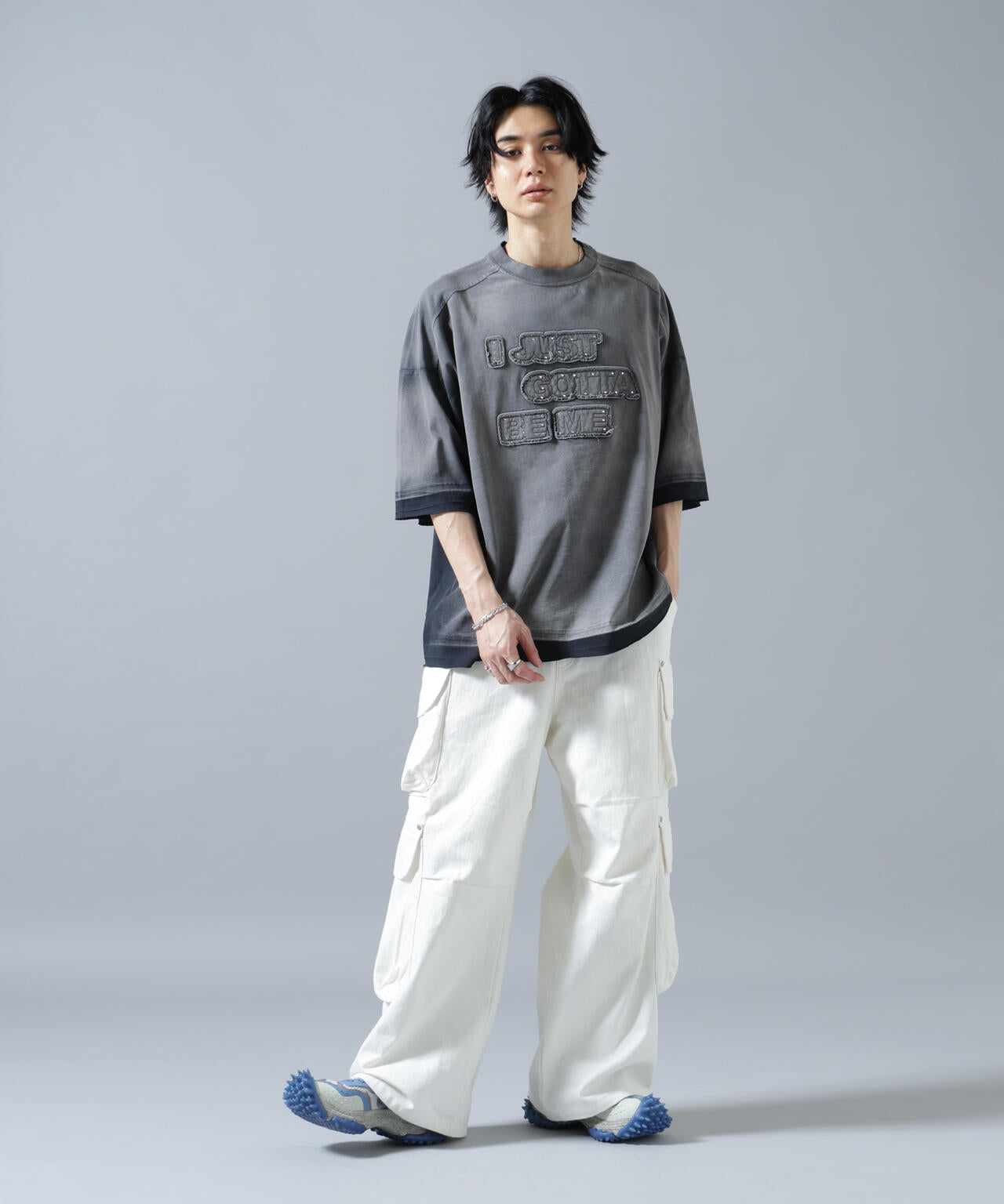 DankeSchon/ダンケシェーン/PIGMENT SPRAY S/S TEE JUST
