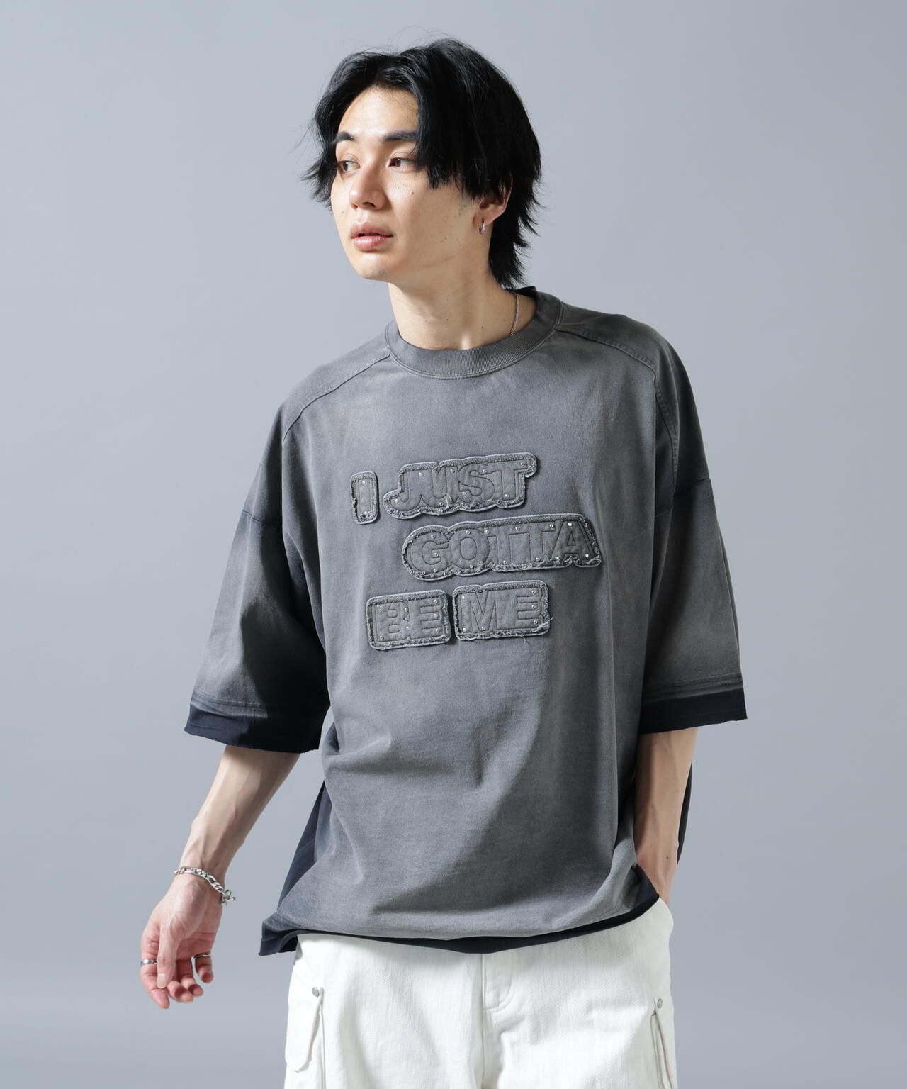 DankeSchon/ダンケシェーン/PIGMENT SPRAY S/S TEE JUST