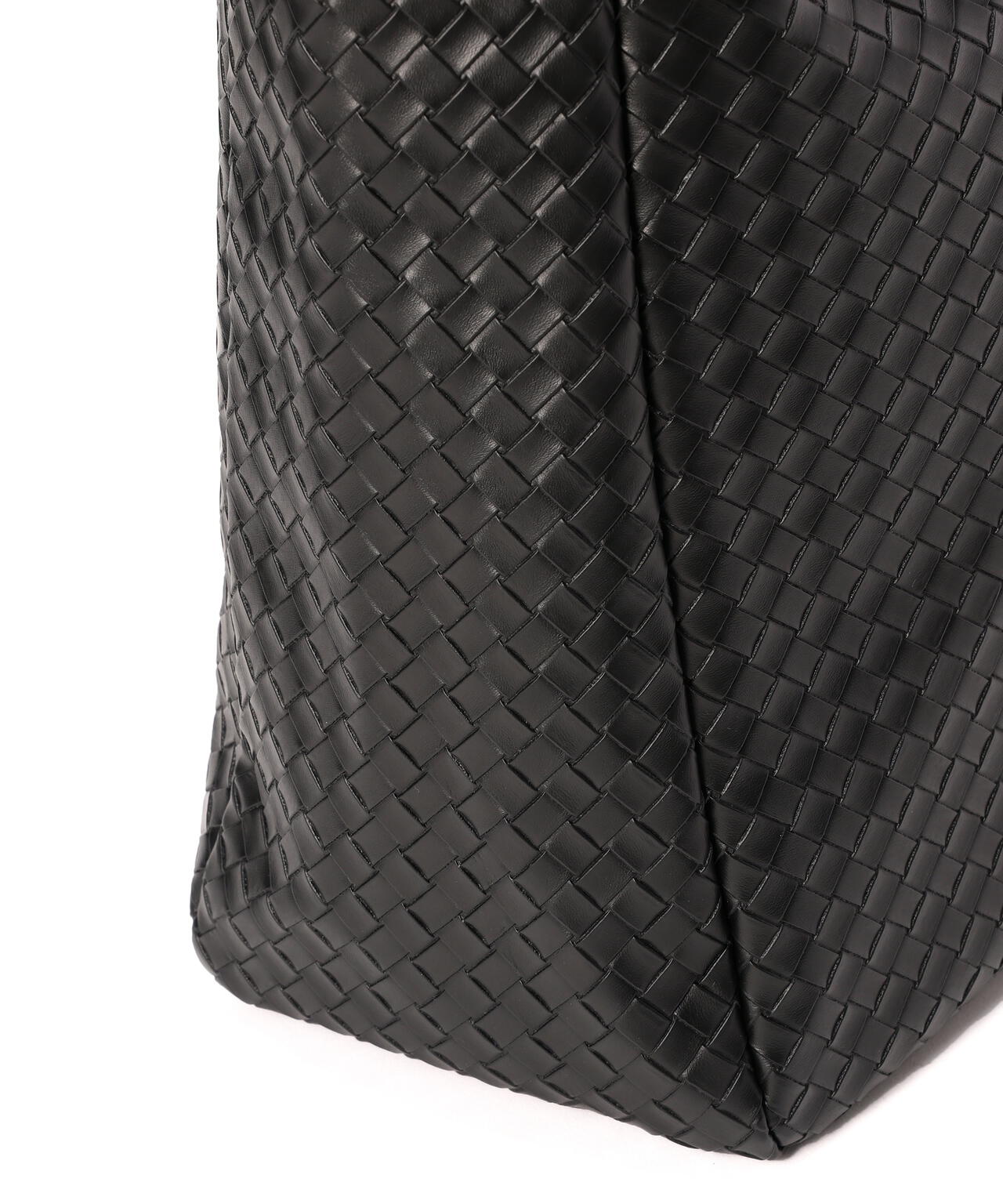 DankeSchon/ダンケシェーン/FAUX LEATHER WOVEN BAG