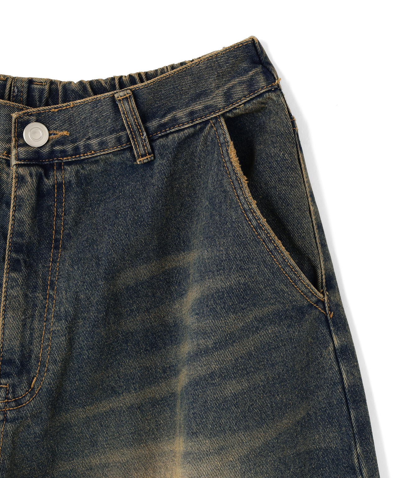 SIS/エスアイエス/Washed Wide Denim pants