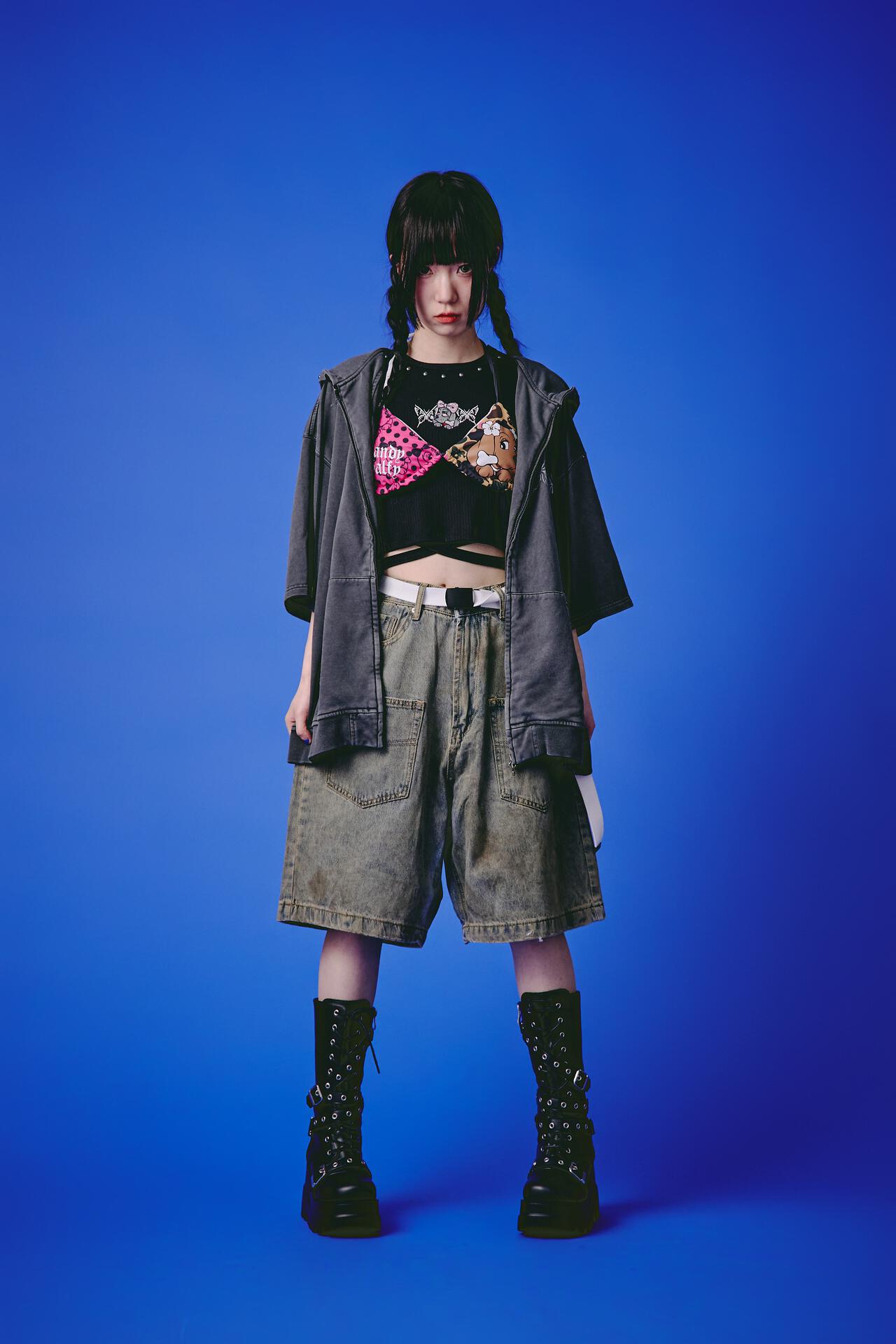 GALFY/ガルフィー/【LHP EXCLUSIVE】地雷ギャル リブ半袖TEE
