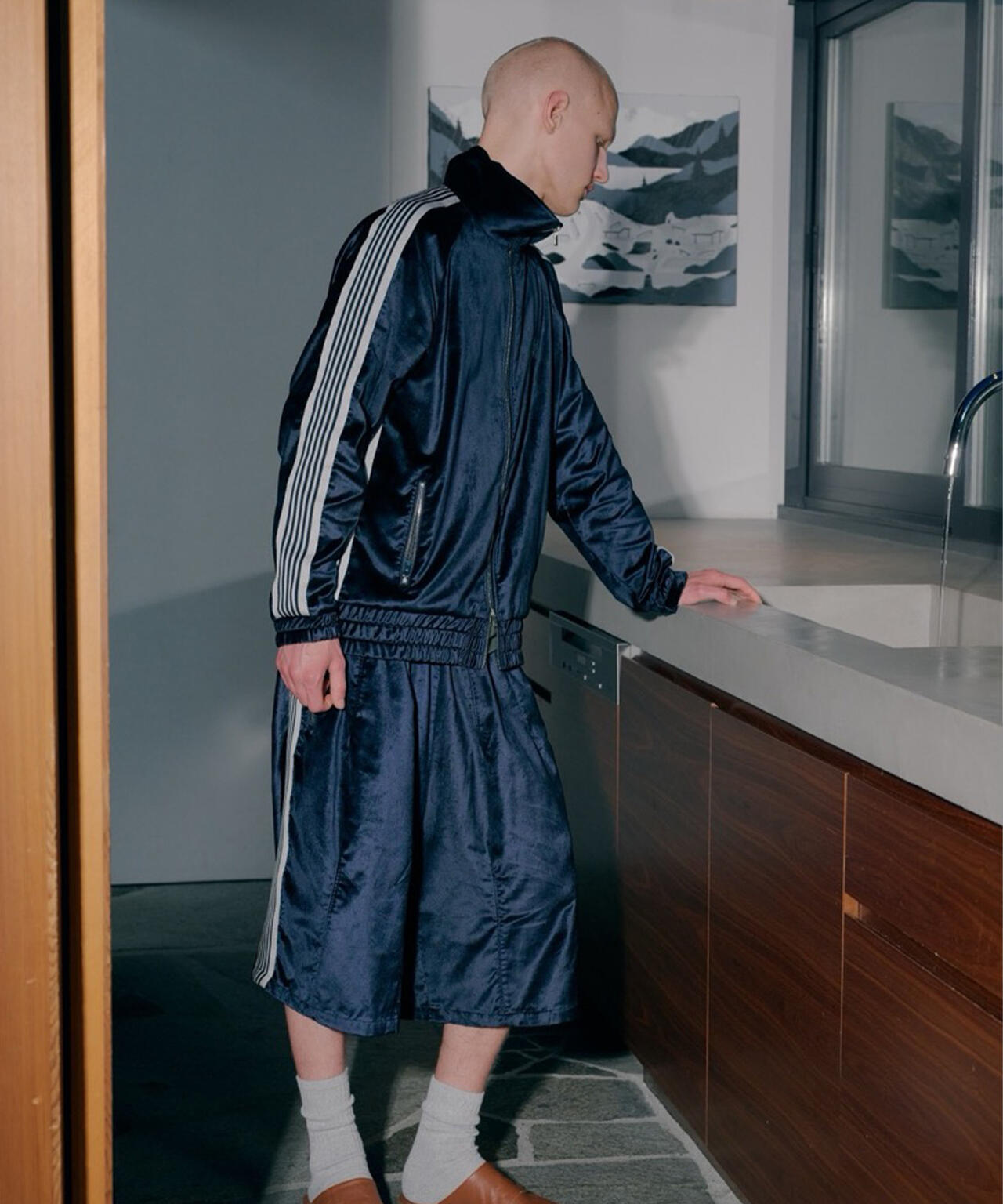 NEEDLES/ニードルズ/【LHP EXCLUSIVE】TRACK JACKET - C/PE VELOUR（NAVY）