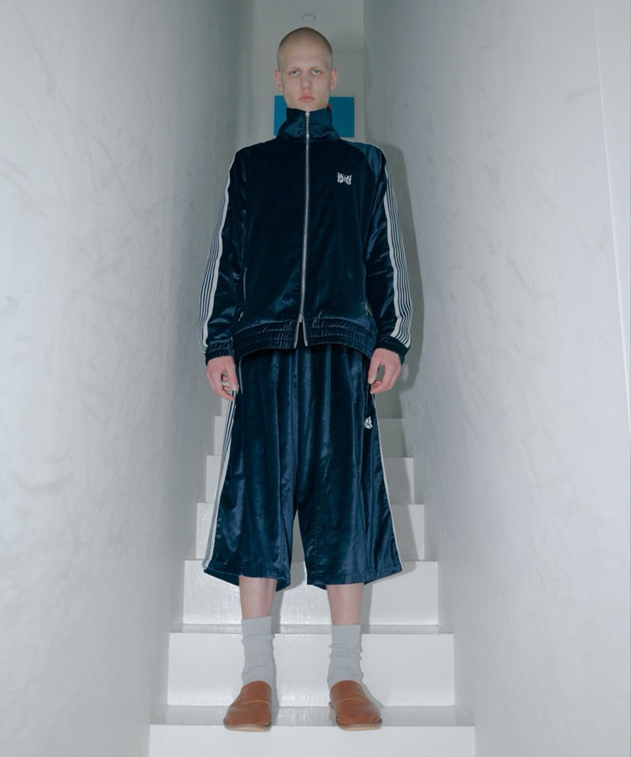 NEEDLES/ニードルズ/【LHP EXCLUSIVE】TRACK JACKET - C/PE VELOUR（NAVY）