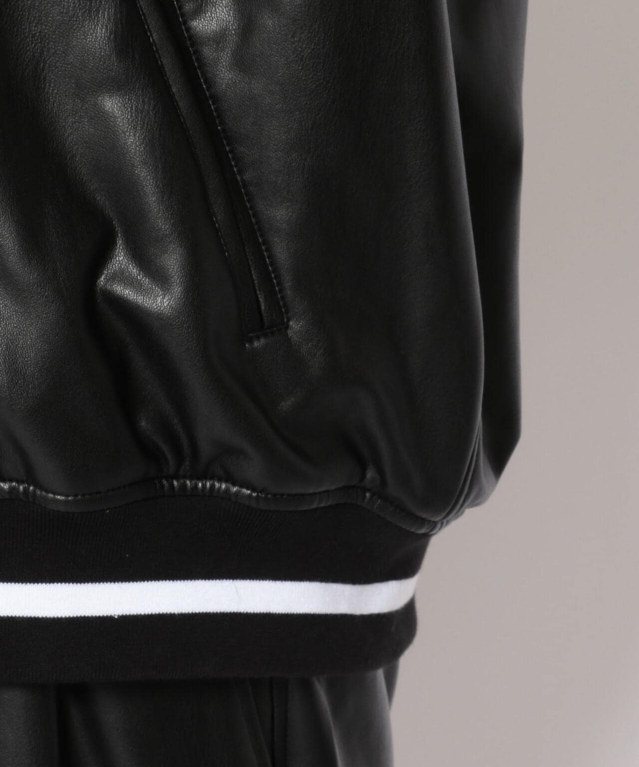 LUSOR（ルーソル）Ecoleather Stadium jumper エコレザースタジャン