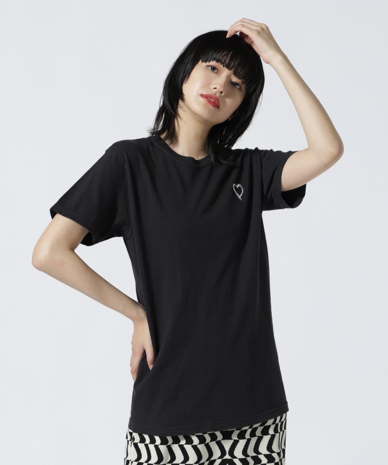 Kare/ME（カーミー） ハート刺繍Tシャツ