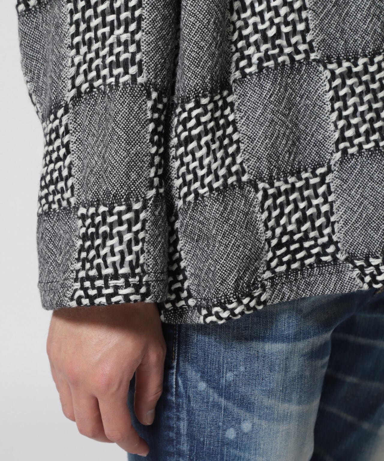 LUSOR（ルーソル）WOOL CHECK CD ウールチェックカーディガン