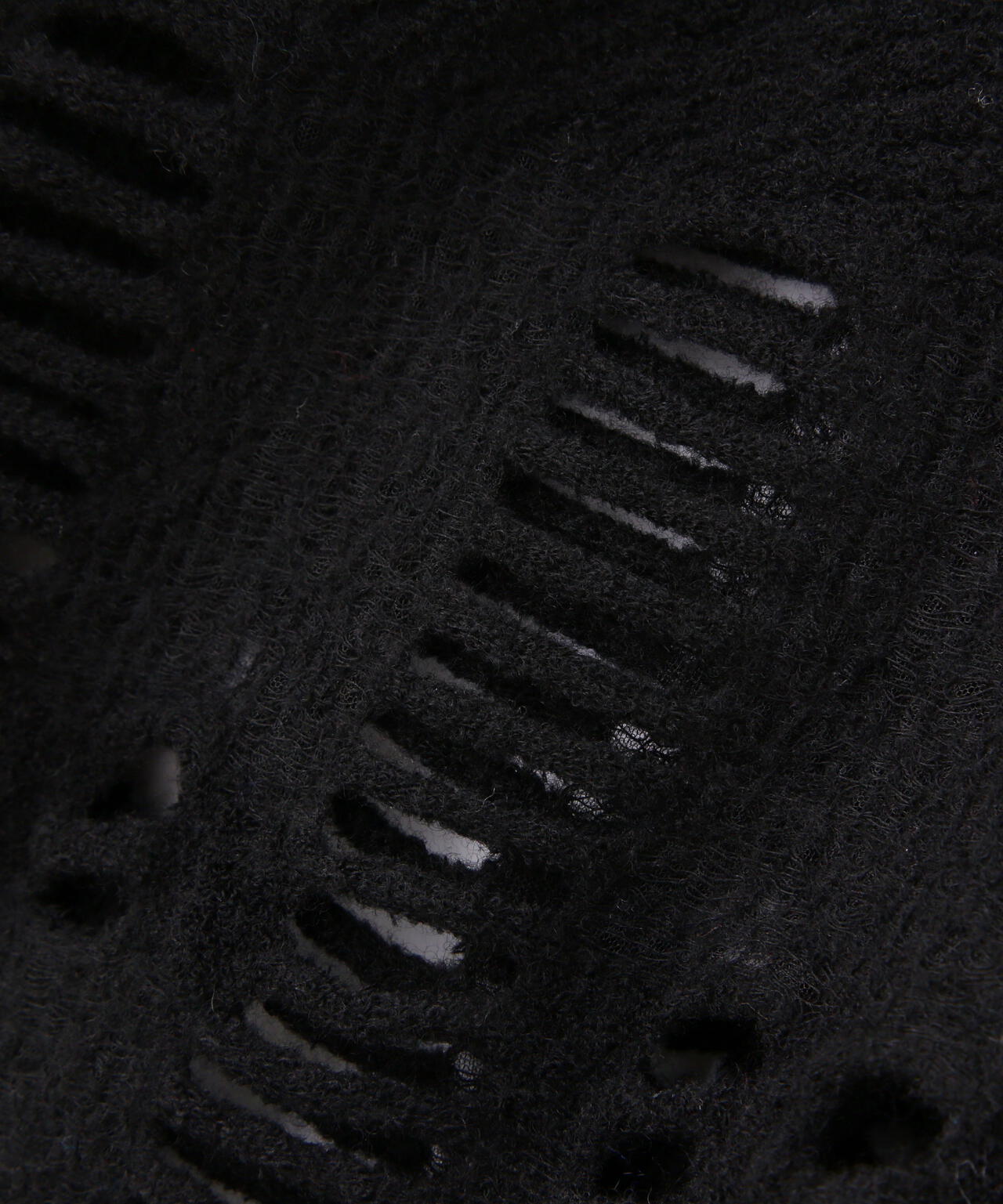 LUSOR（ルーソル）WOOL NYLON DAMEGE CD ダメージ風カーディガン