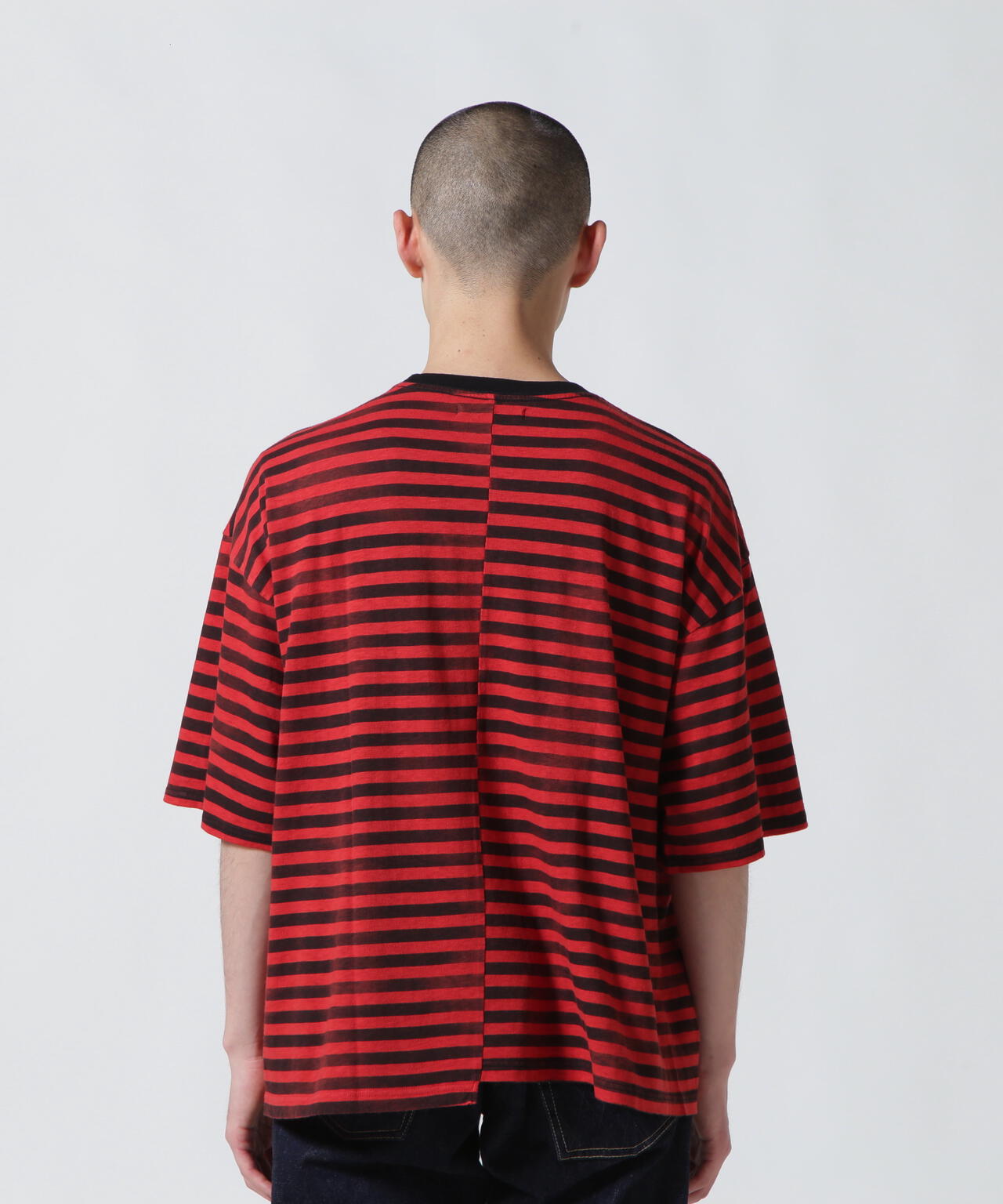 MINEDENIM（マインデニム）Hazy Border Uneven Loose T-SH