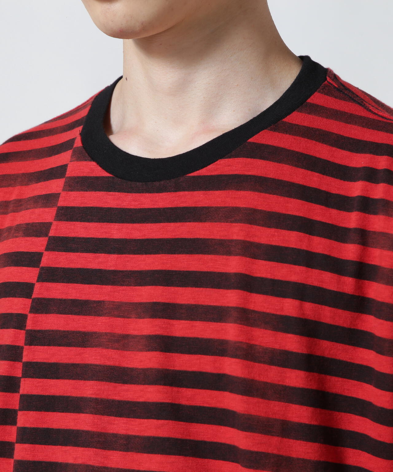 MINEDENIM（マインデニム）Hazy Border Uneven Loose T-SH