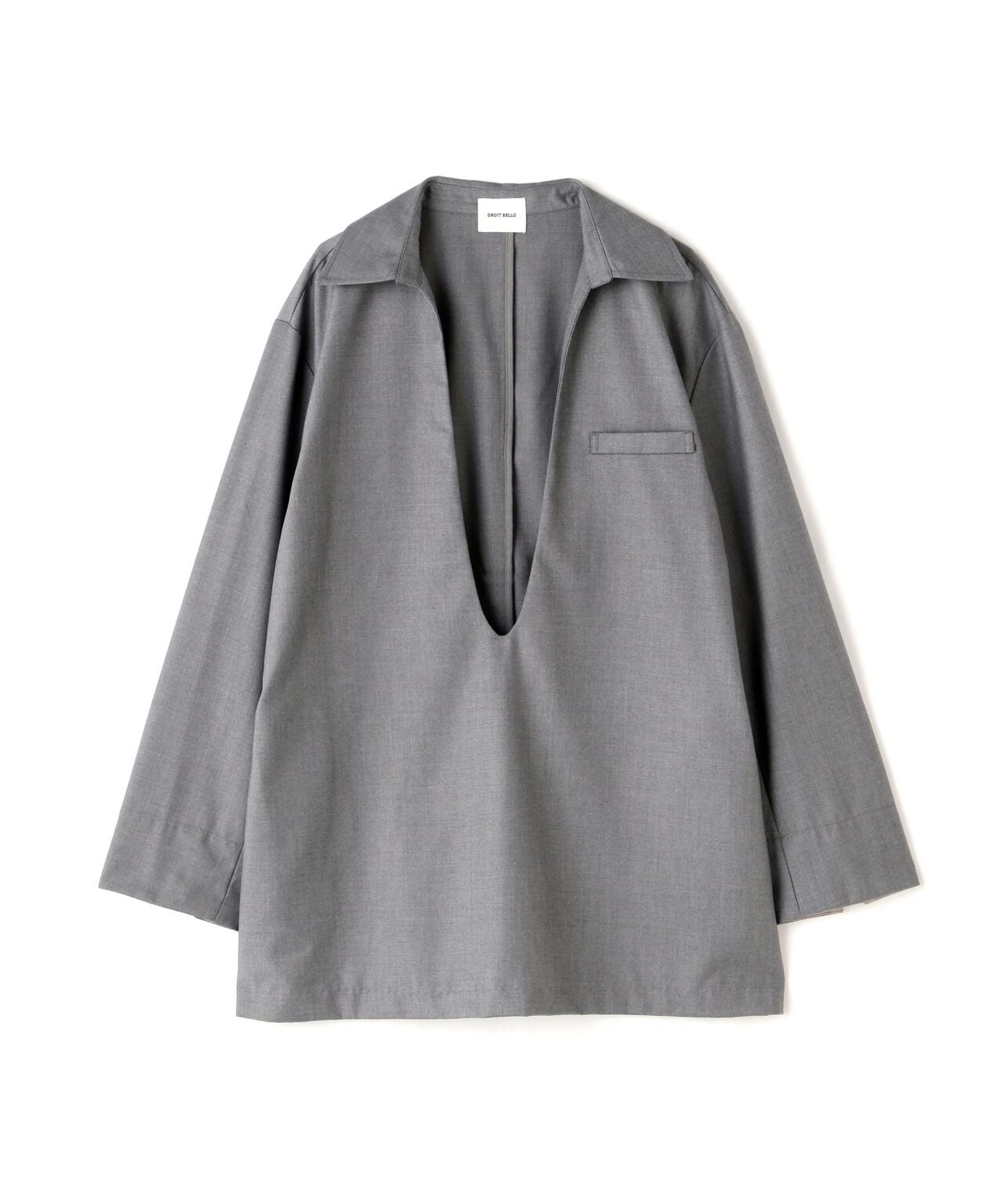 DROIT BELLO（ドロイトベロ）深Ｖネックスーツライクシャツ