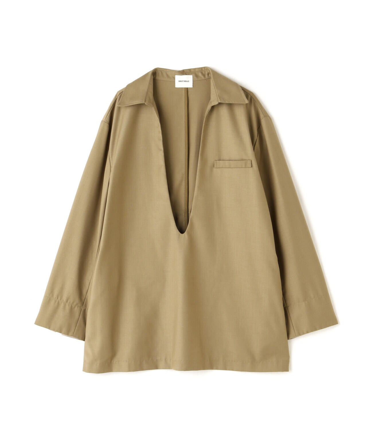 DROIT BELLO（ドロイトベロ）深Ｖネックスーツライクシャツ