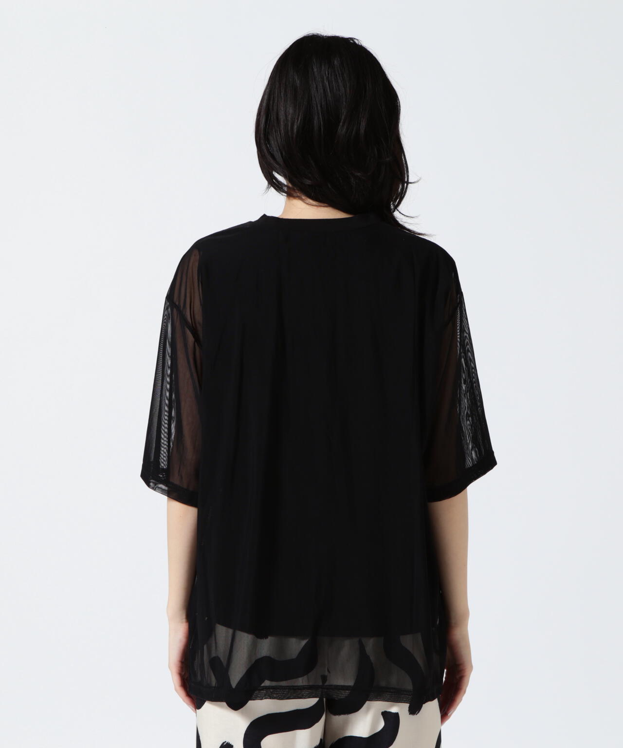 DROIT BELLO (ドロイトベロ) レイヤードシアーTシャツ