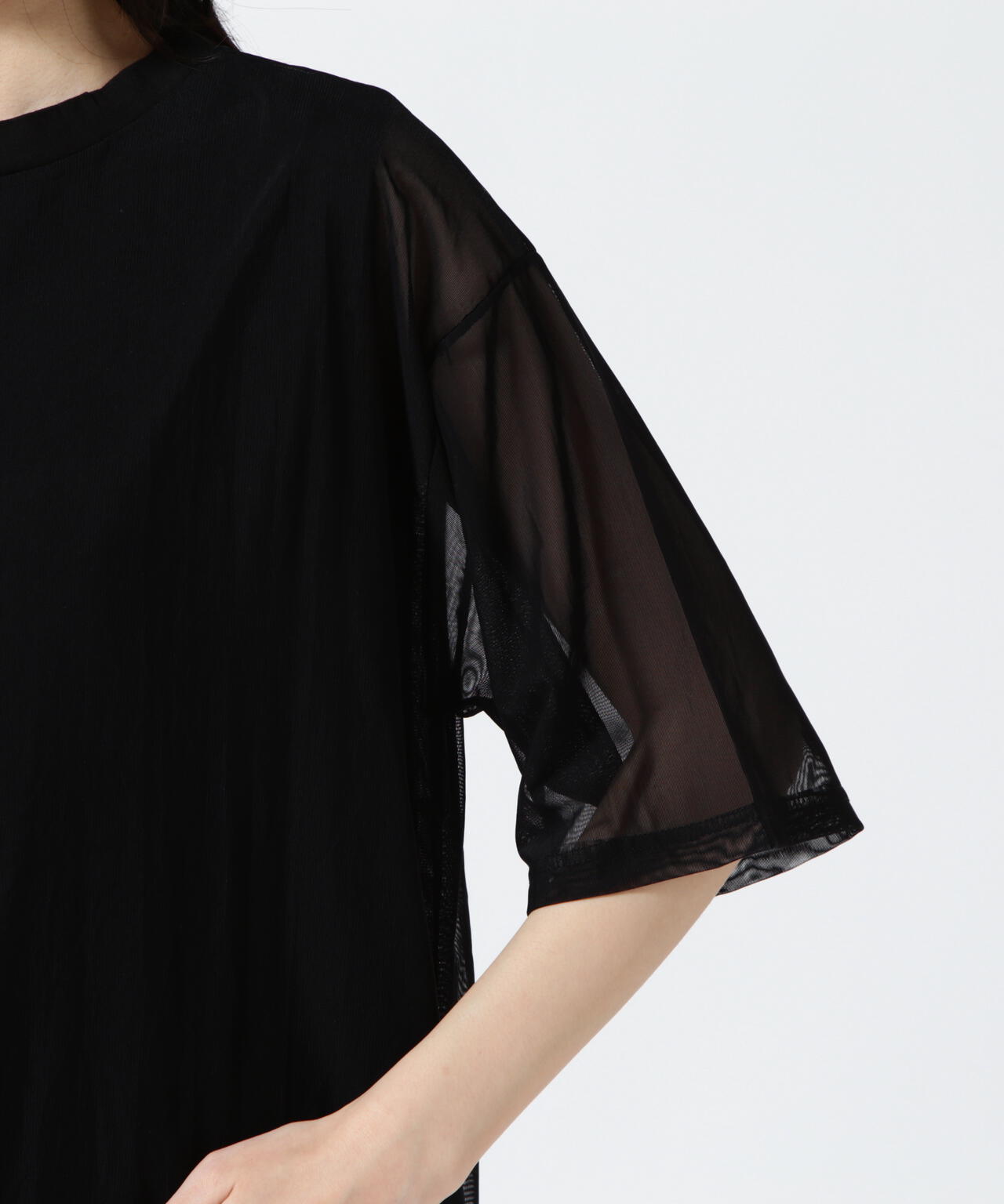 DROIT BELLO (ドロイトベロ) レイヤードシアーTシャツ