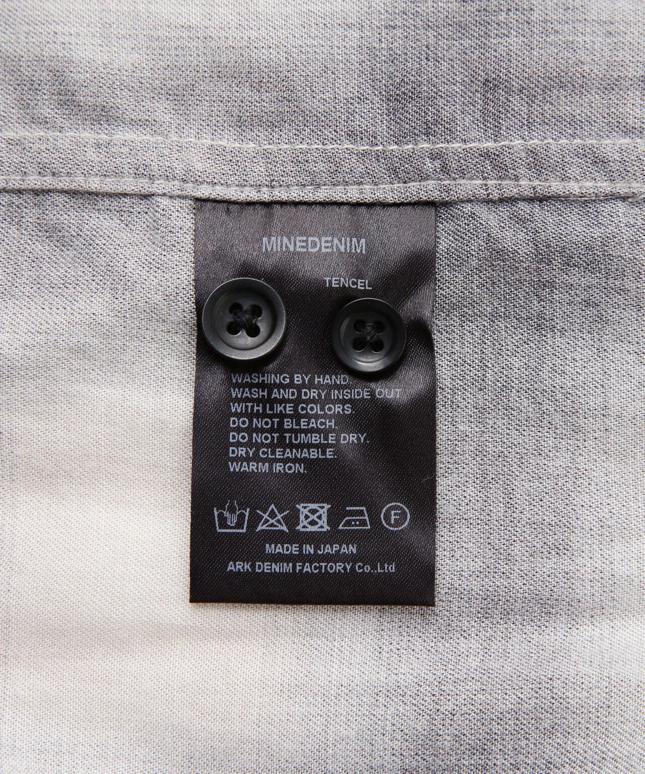 MINEDENIM / Drape Denim Ombre Check Loose Work SH
