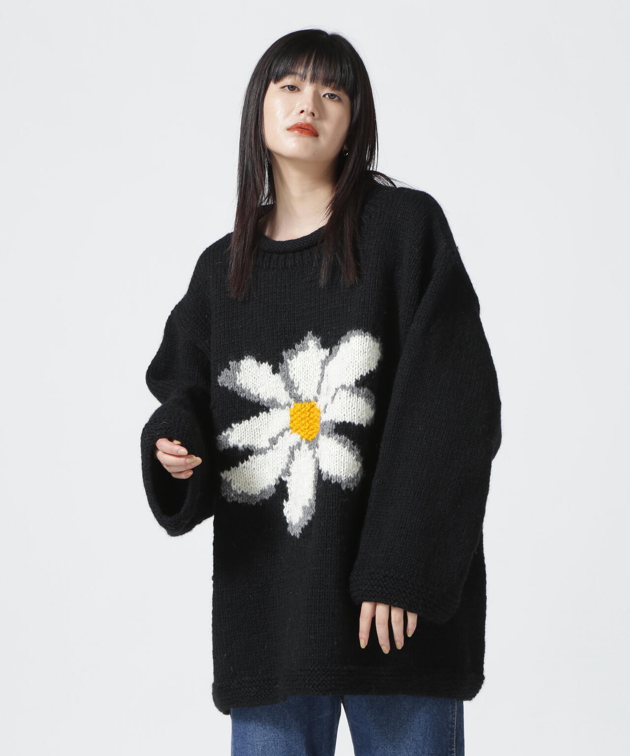 MacMahon Knitting Mills/マクマホンニッティングミルズ　Roll Neck Knit-Flower