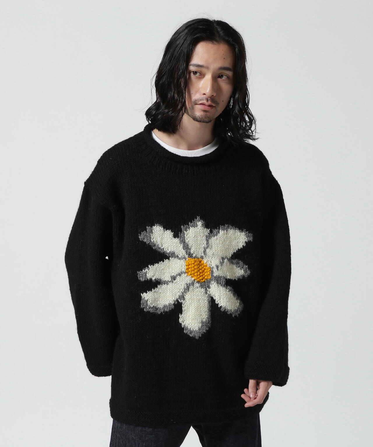 MacMahon Knitting Mills/マクマホンニッティングミルズ　Roll Neck Knit-Flower