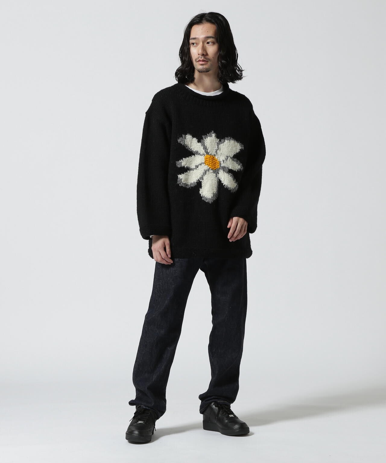 MacMahon Knitting Mills/マクマホンニッティングミルズ　Roll Neck Knit-Flower
