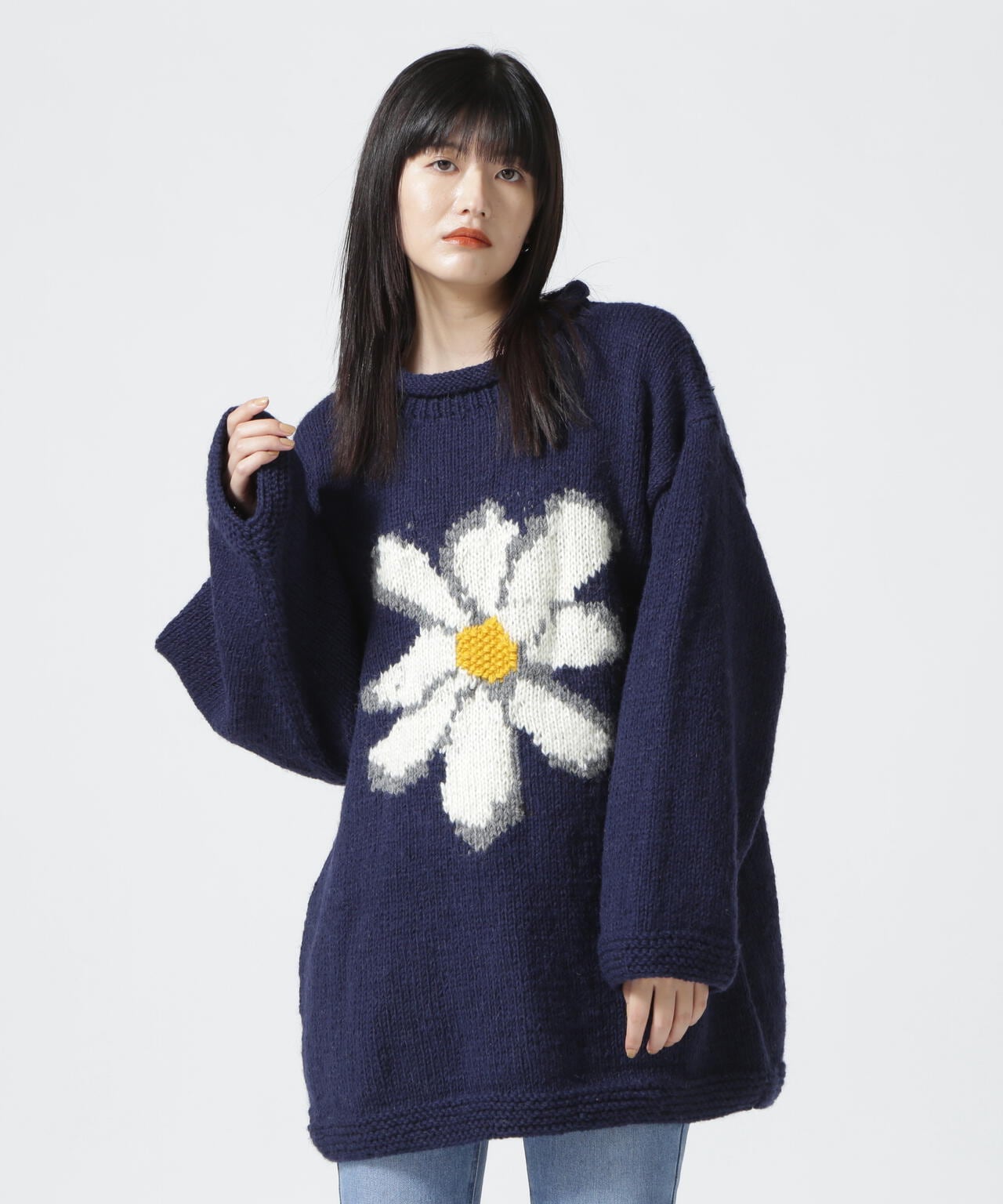 MacMahon Knitting Mills/マクマホンニッティングミルズ　Roll Neck Knit-Flower