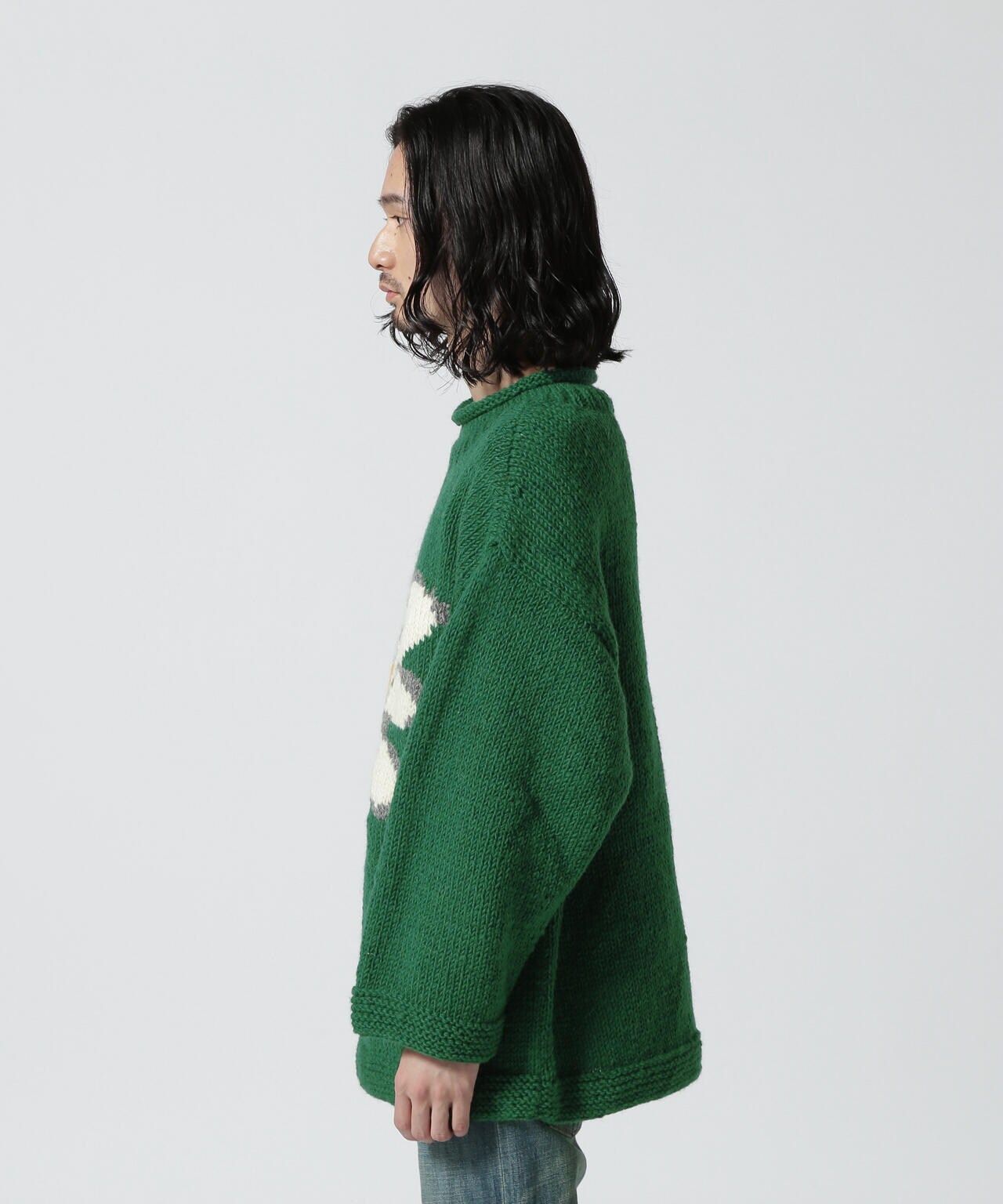 MacMahon Knitting Mills/マクマホンニッティングミルズ　Roll Neck Knit-Flower