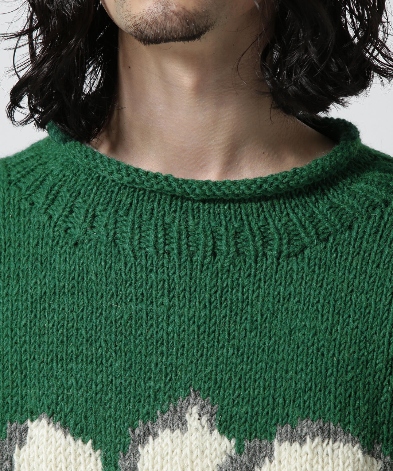 MacMahon Knitting Mills/マクマホンニッティングミルズ　Roll Neck Knit-Flower