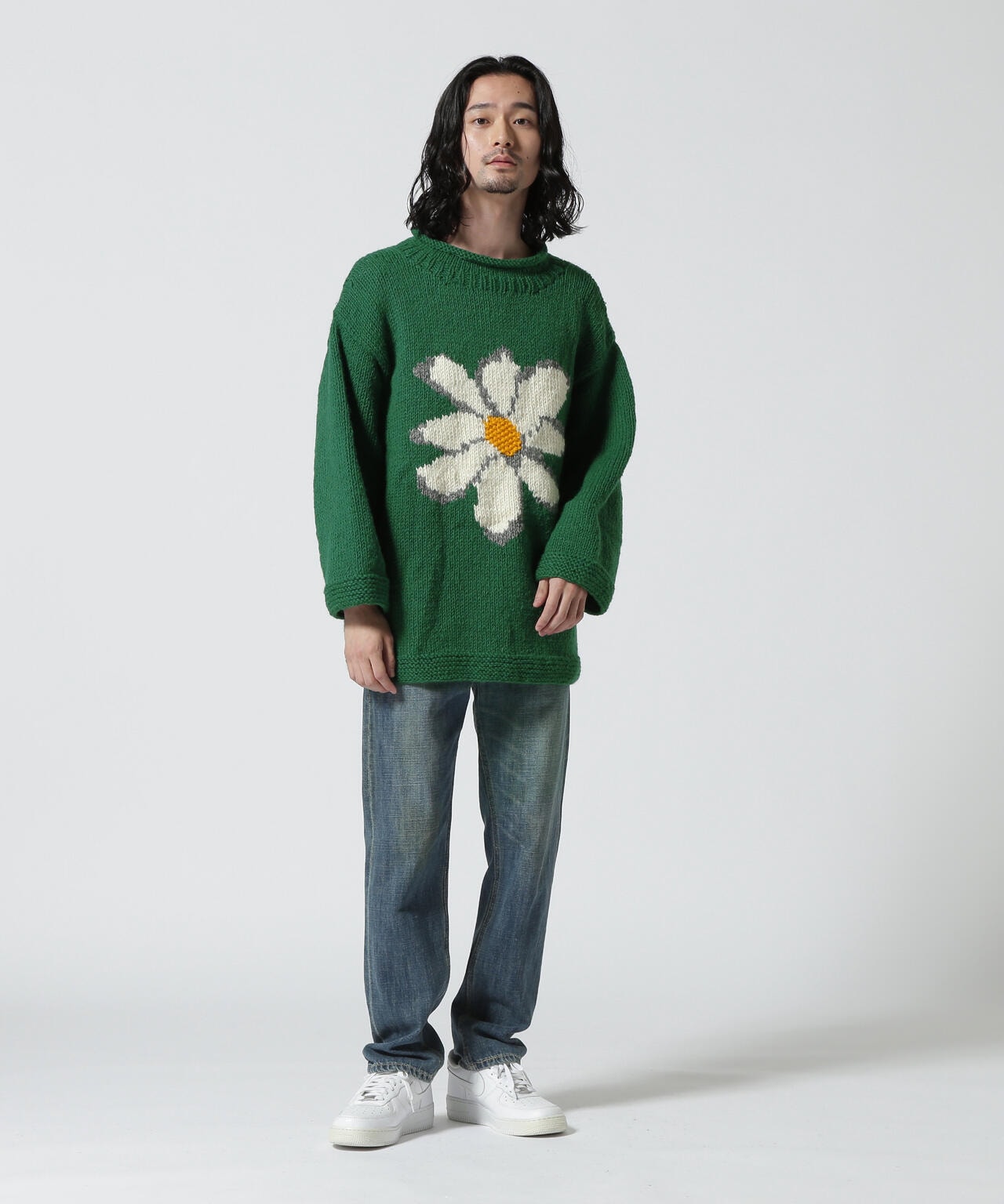 MacMahon Knitting Mills/マクマホンニッティングミルズ　Roll Neck Knit-Flower