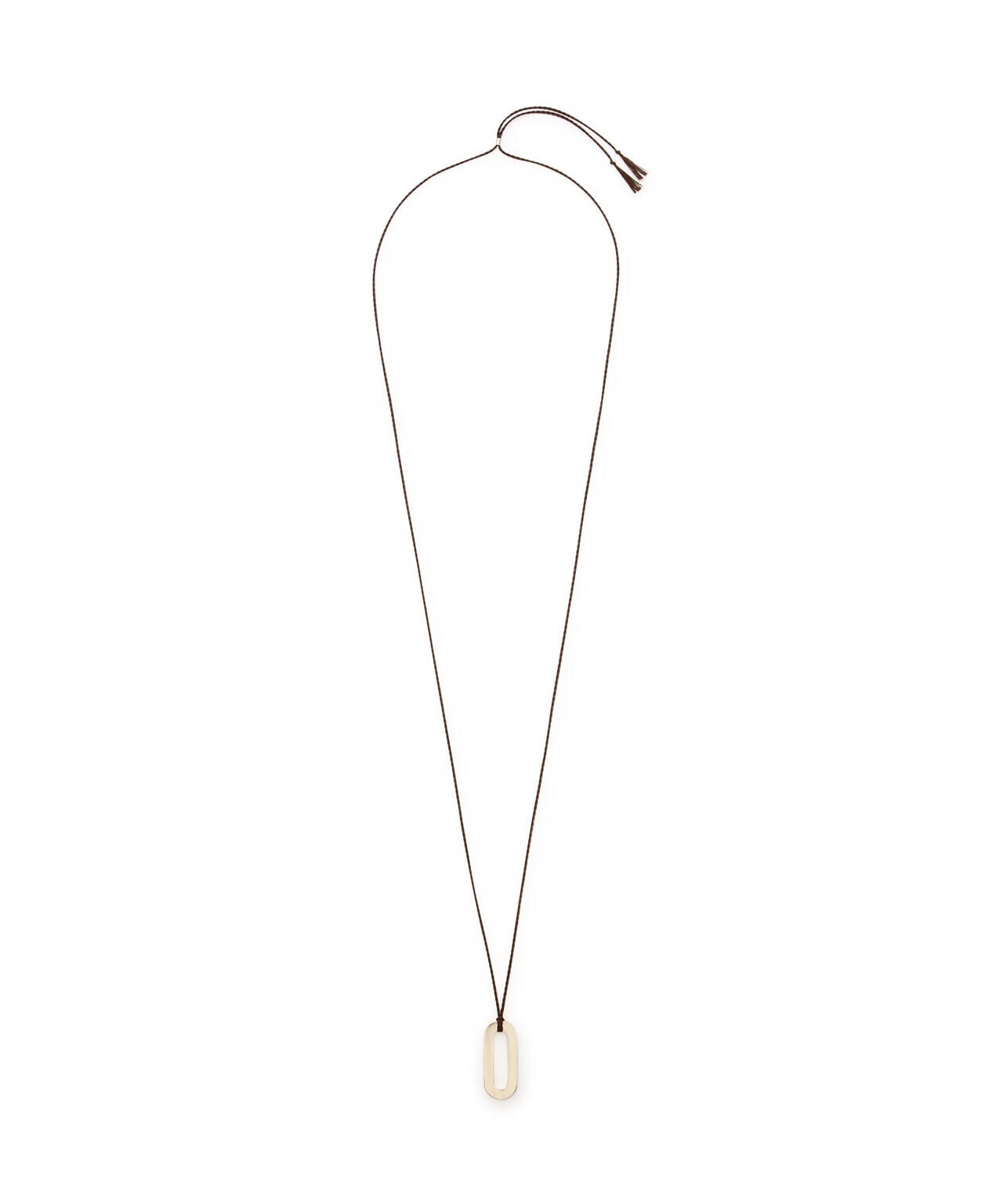 on the sunny side of the street / Small Oval Top Long Necklace