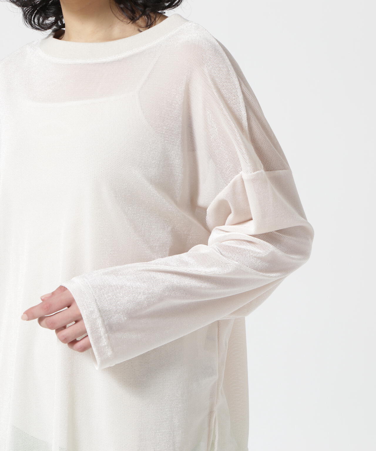 DROIT BELLO（ドロイトベロ）ベロアメッシュプルオーバー