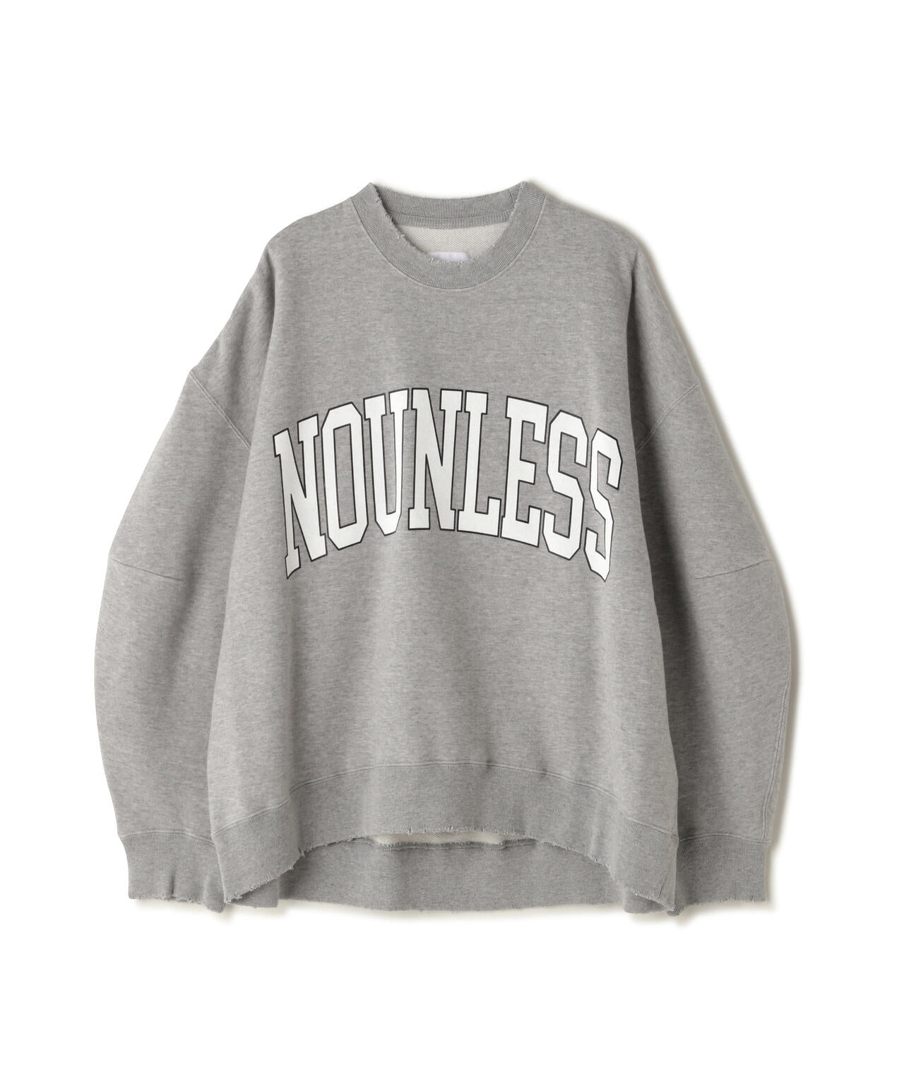 NOUNLESS（ナウンレス）別注COLLEGE LOGO OVER SWEAT