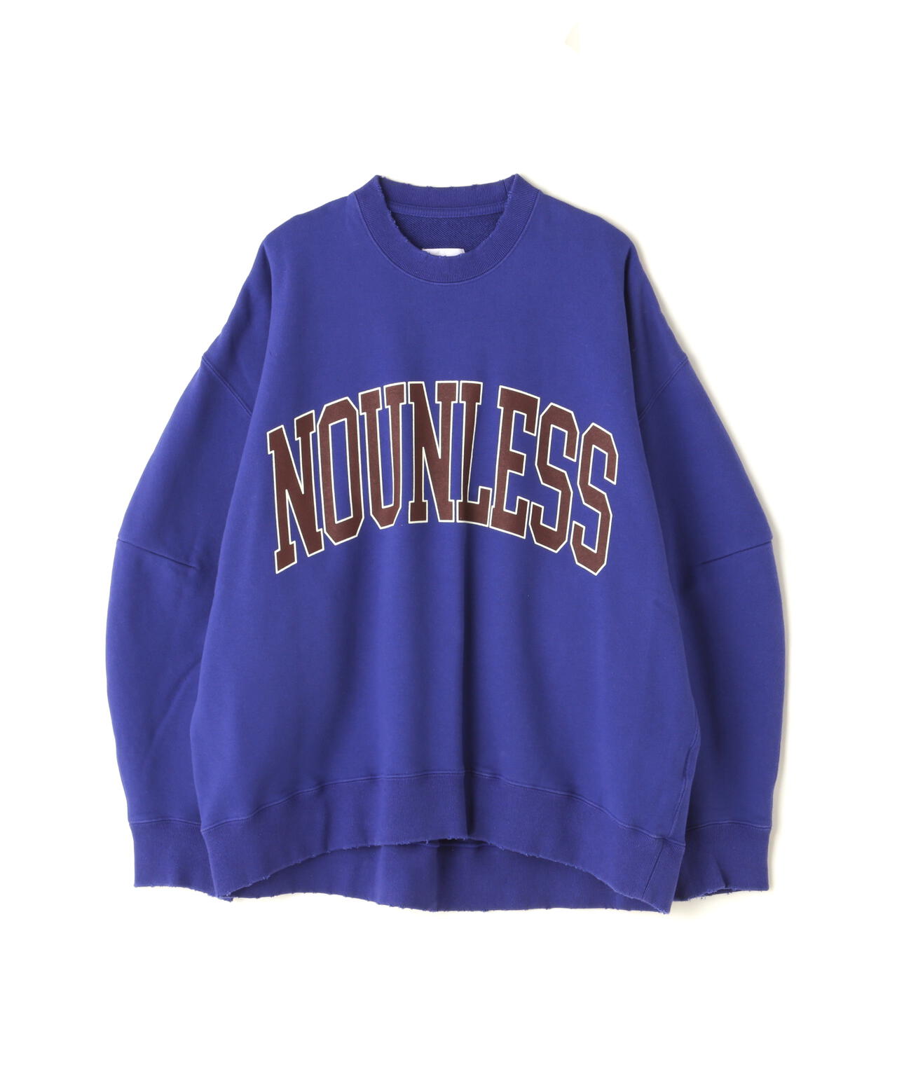 NOUNLESS（ナウンレス）別注COLLEGE LOGO OVER SWEAT