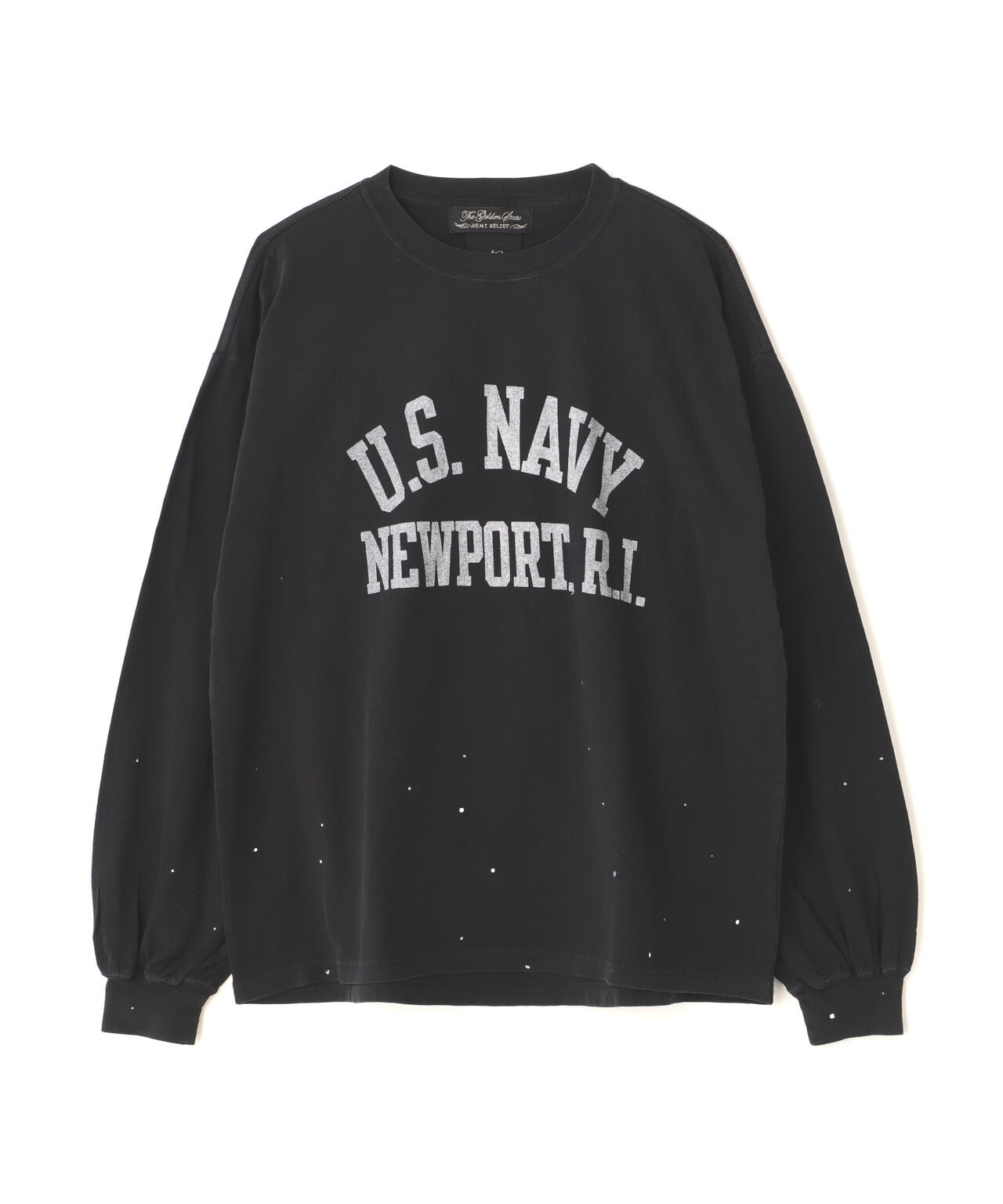 REMI RELIEF(レミレリーフ) 別注20/-天竺ロンＴ（US NAVY）ペイント加工