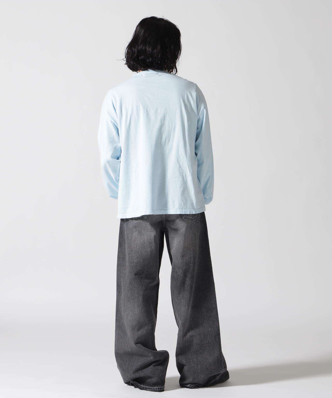 REMI RELIEF(レミレリーフ) 別注20/-天竺ロンＴ（US NAVY）ペイント加工