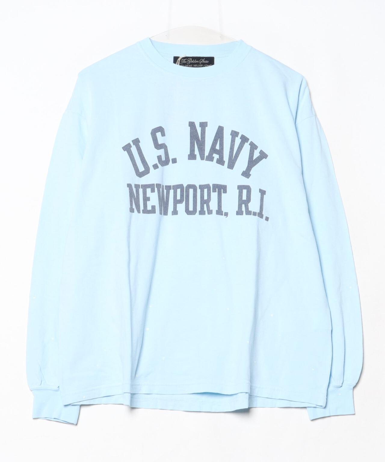 REMI RELIEF(レミレリーフ) 別注20/-天竺ロンＴ（US NAVY）ペイント加工