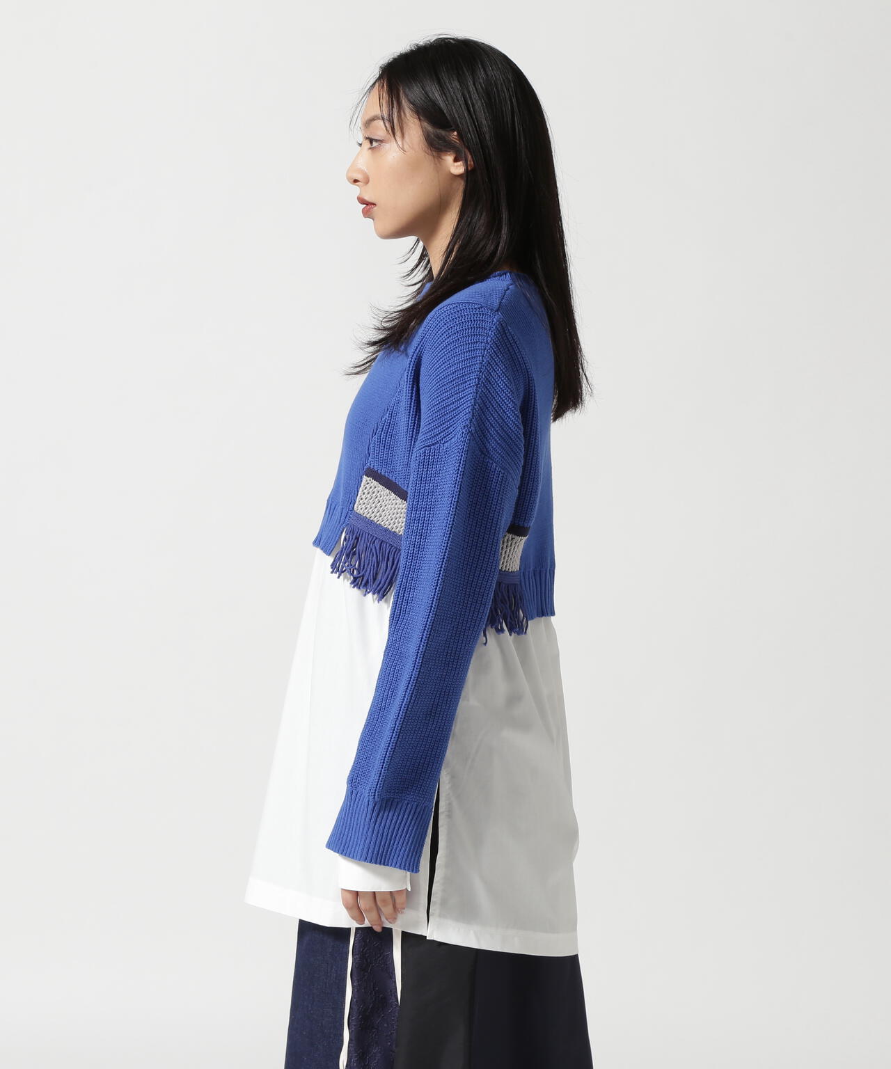 AULA AILA（アウラ アイラ）別注ニットドッキングシャツ