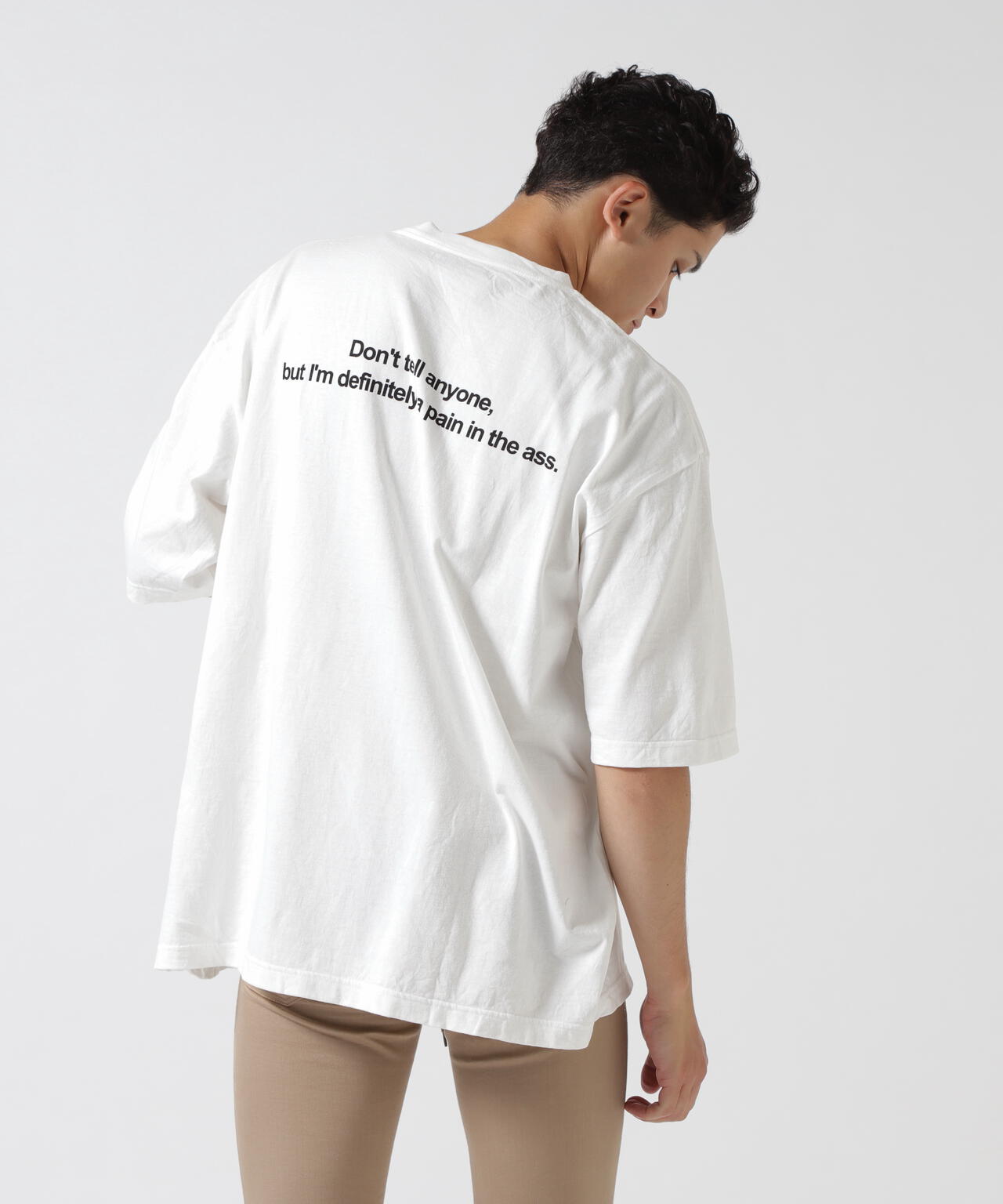 MINEDENIM（マインデニム）Monochrome Two tone Face Crewneck T-SH