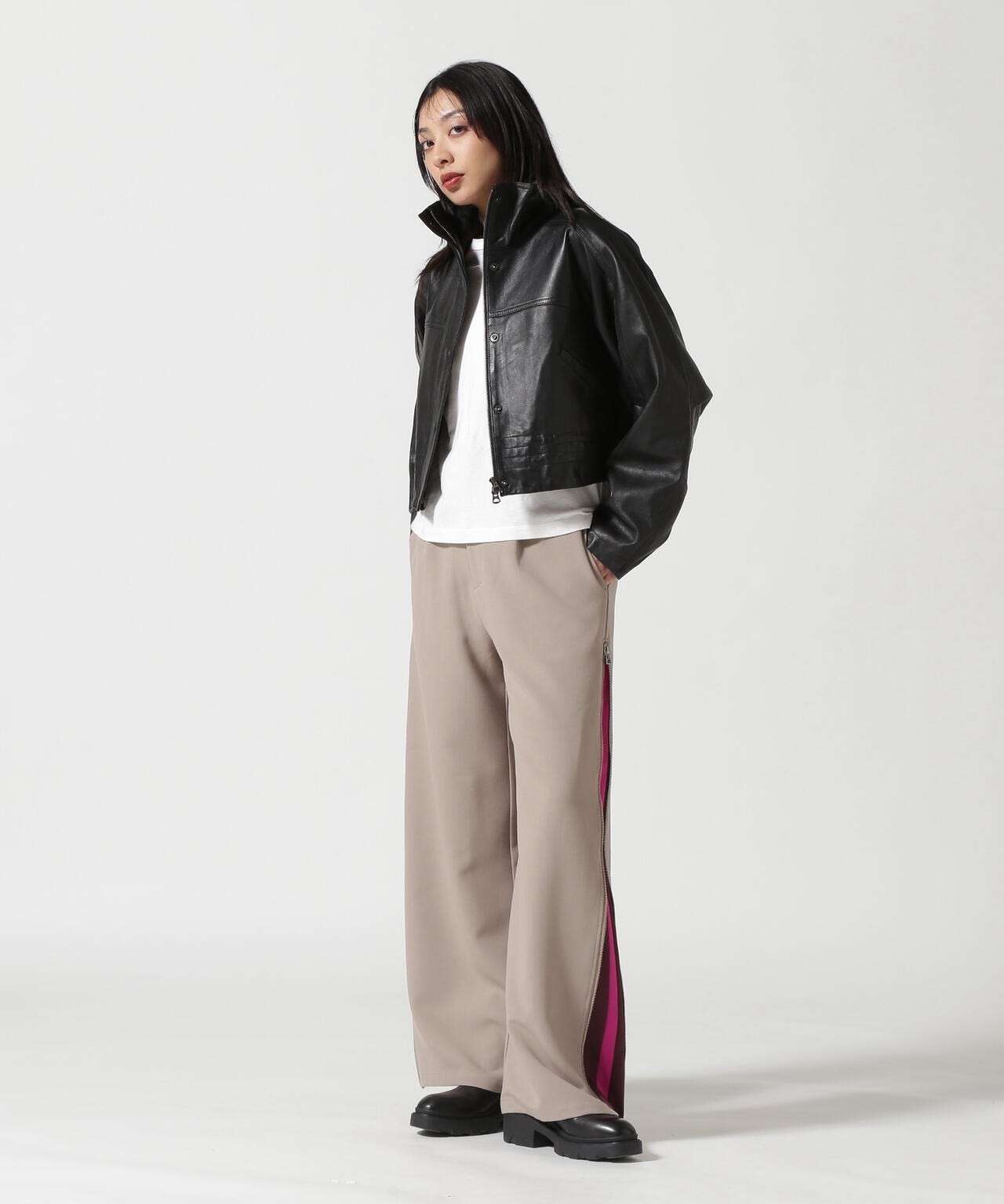 NCB neat caprice brand(エヌシービーニートカプリスブランド) WOMENS SHEEP STAND JACKET