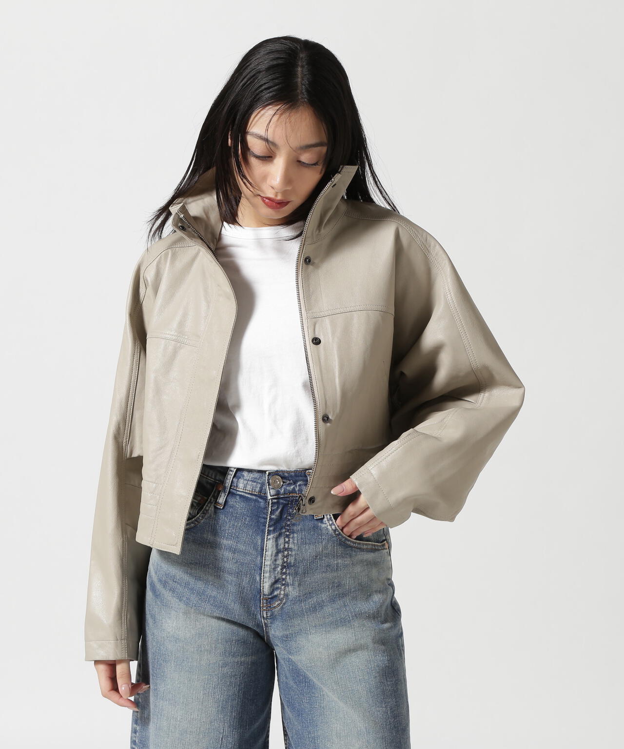 NCB neat caprice brand(エヌシービーニートカプリスブランド) WOMENS SHEEP STAND JACKET