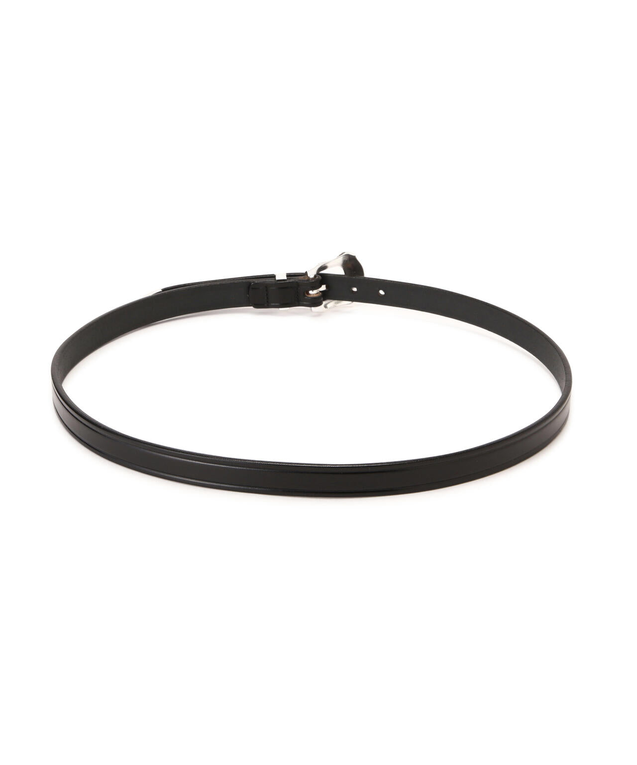 TORY LEATHER / 3/4 inch 3-Piece Silver Buckle Set Belt