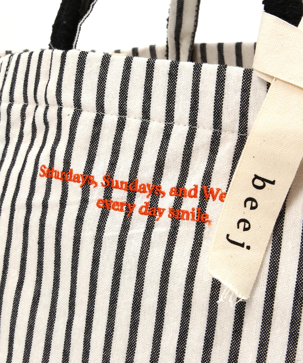 beej（ビージ）stripe fabric bigtote bag