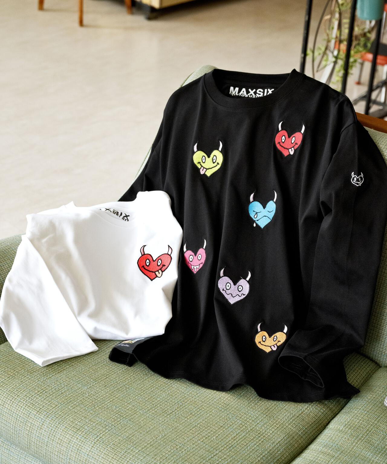 maxsix(マックスシックス）MALTI HEART L/S TEE
