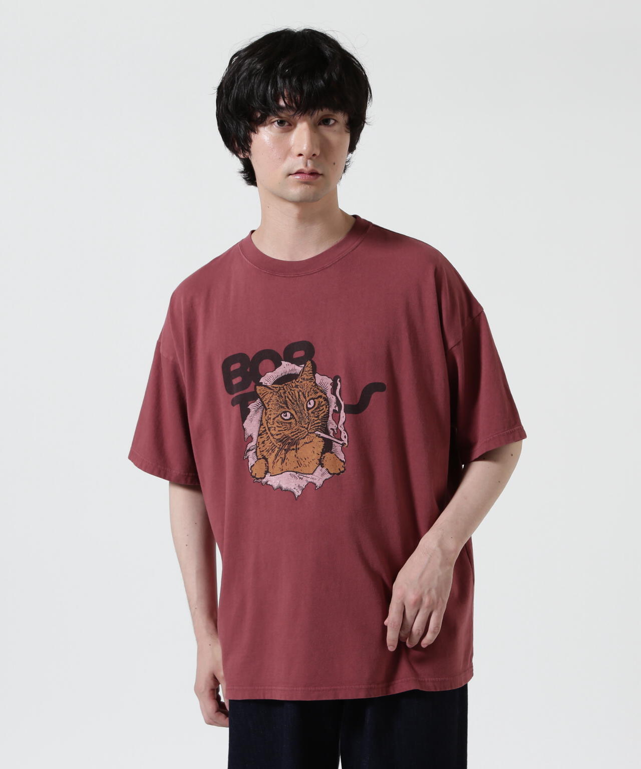REMI RELIEF(レミレリーフ) 別注20/-天竺BIGサイズTシャツ（BOB)
